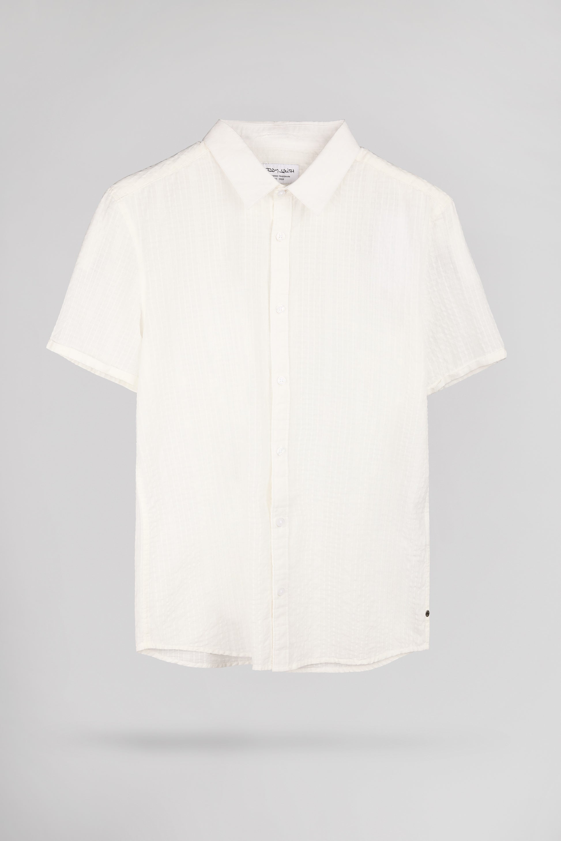 Chemise CUT 2 MC MIDDLE WHITE - Teddy Smith