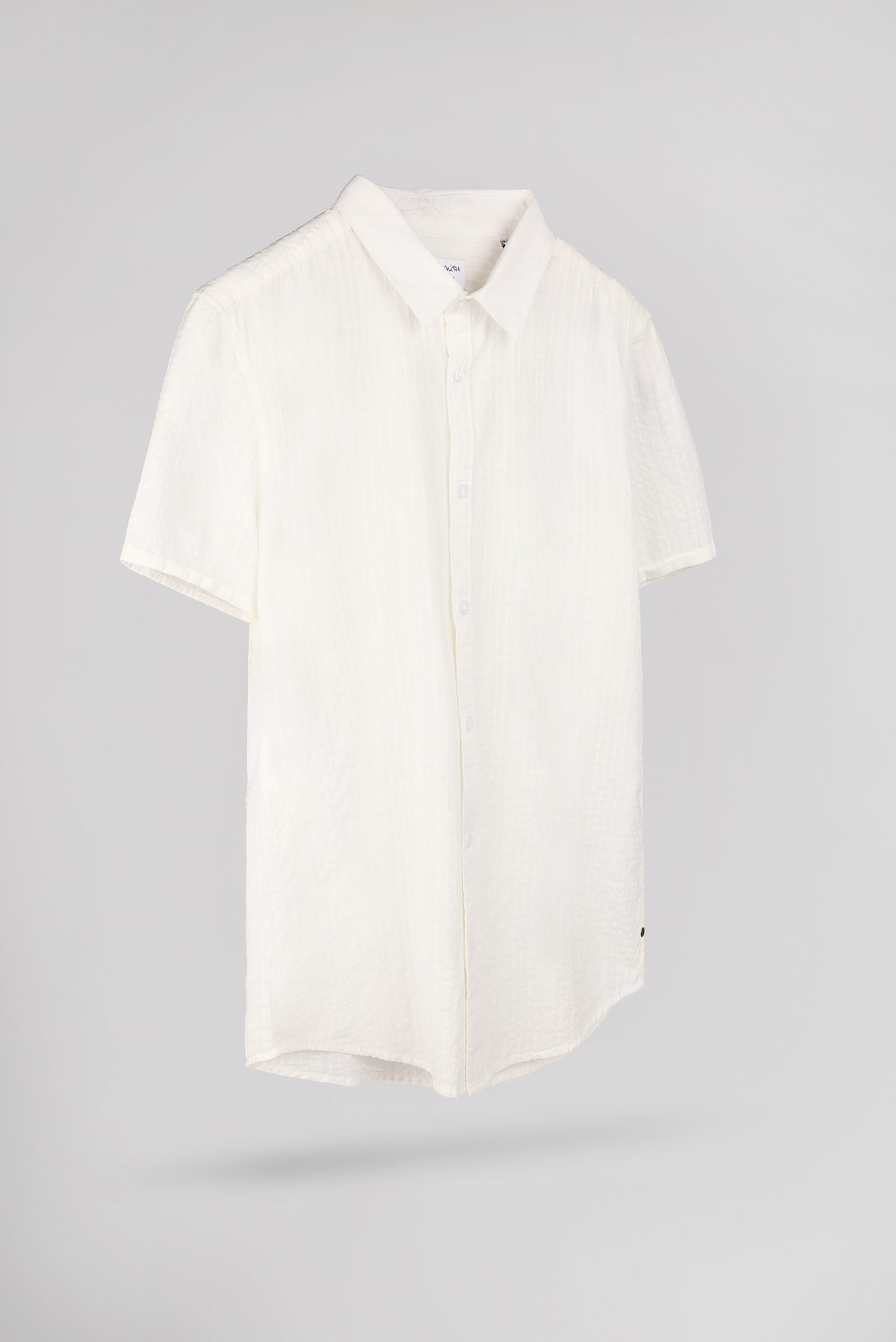 Chemise CUT 2 MC MIDDLE WHITE - Teddy Smith