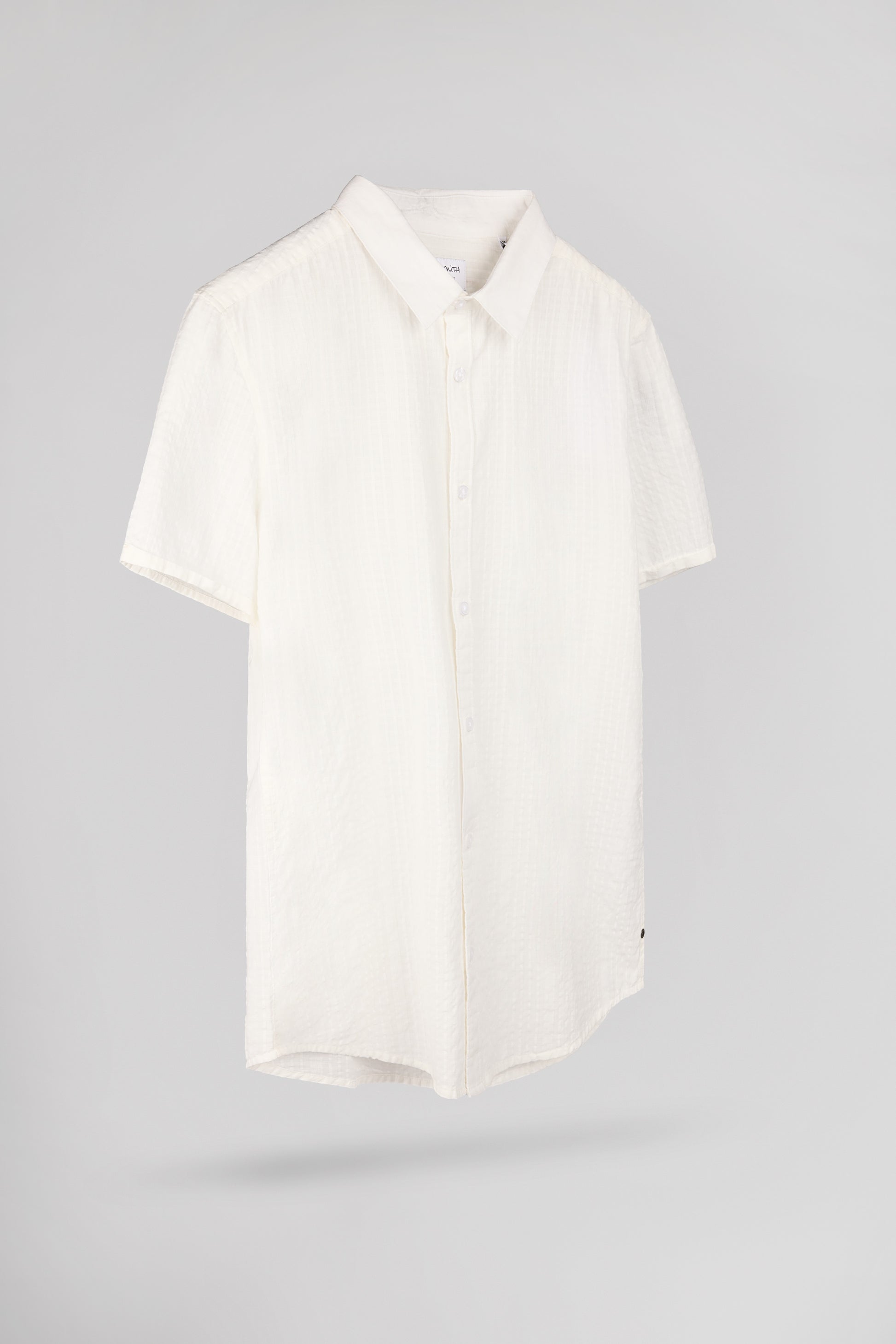 Chemise CUT 2 MC MIDDLE WHITE - Teddy Smith