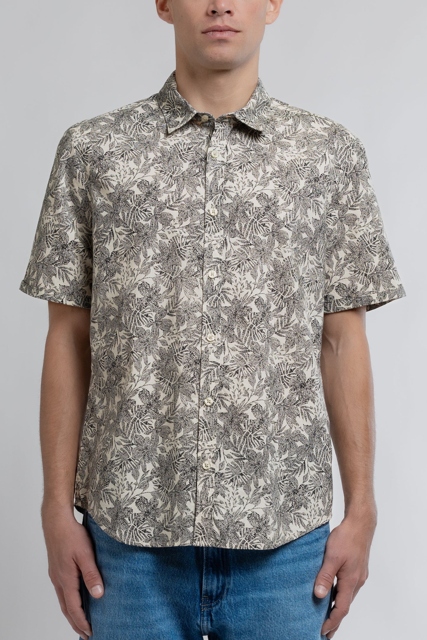 Chemise CUT 2 MC SOFT GREGE - Teddy Smith
