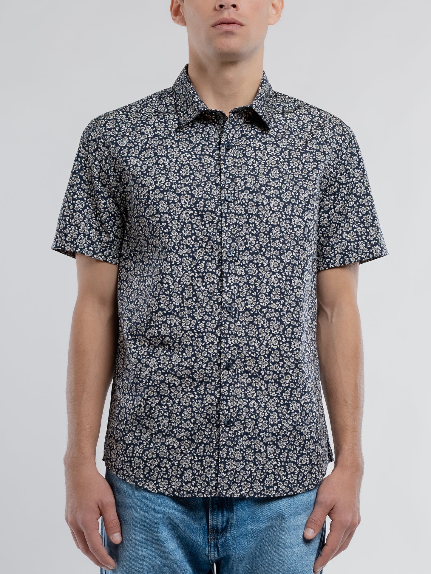 Chemise CUT 2 MC TOTAL NAVY - Teddy Smith