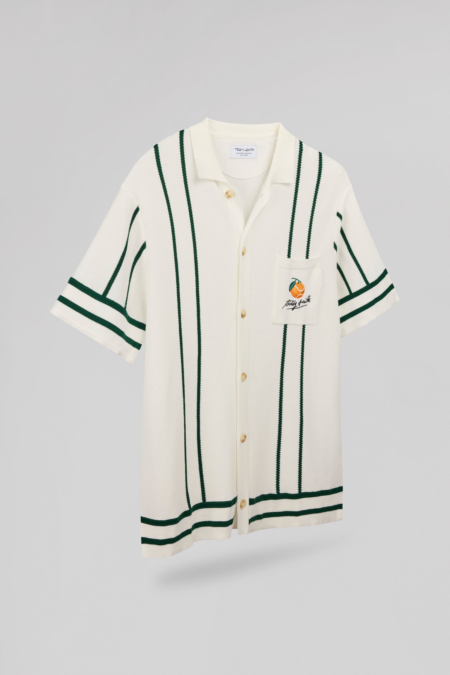 Chemise C-TIMOTY MC MIDDLE WHITE - Teddy Smith