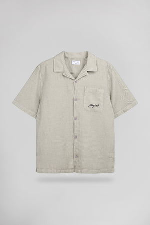 Chemise décontractée C-ELVIS MC BLEACH KAKI - Teddy Smith