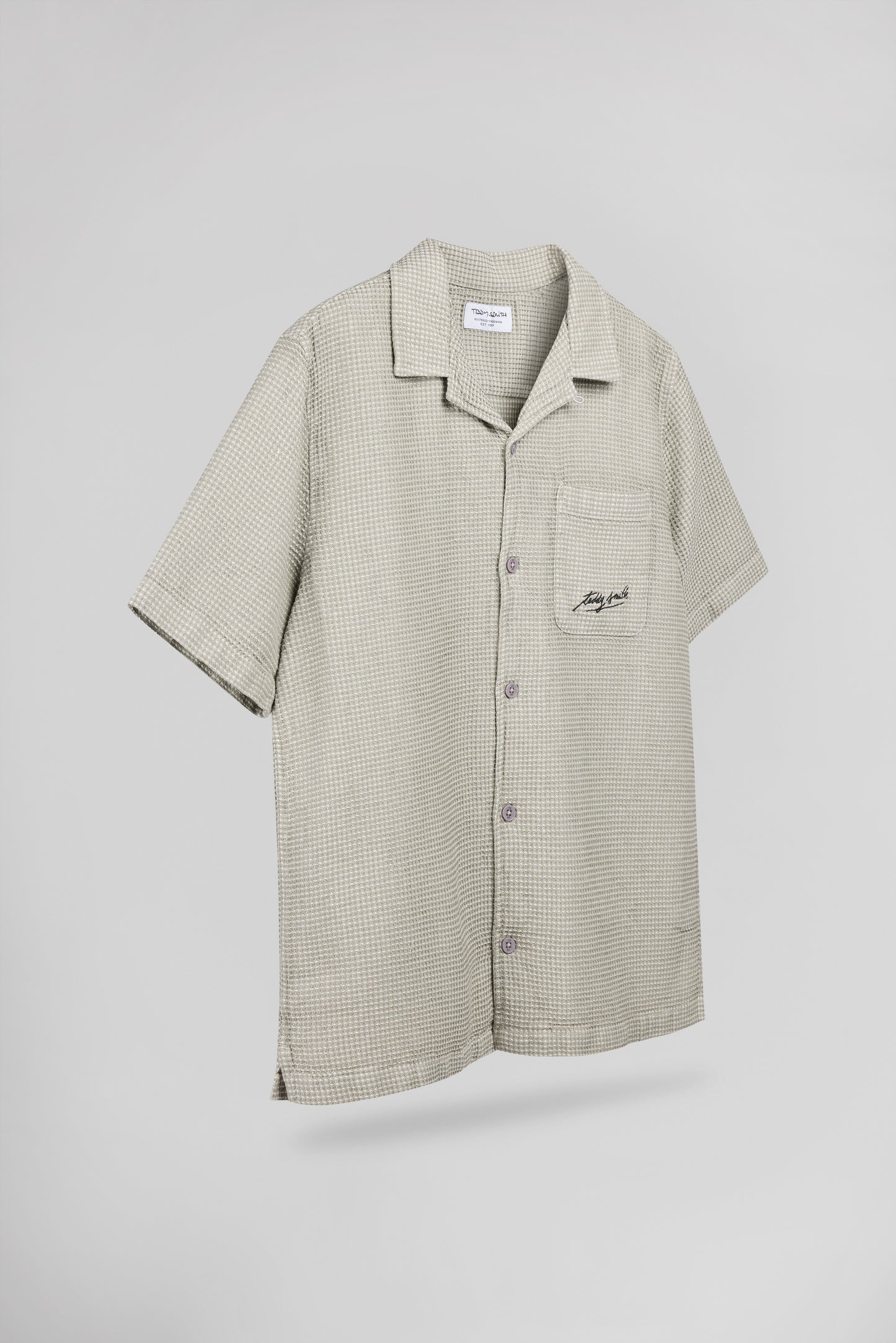 Chemise décontractée C-ELVIS MC BLEACH KAKI - Teddy Smith