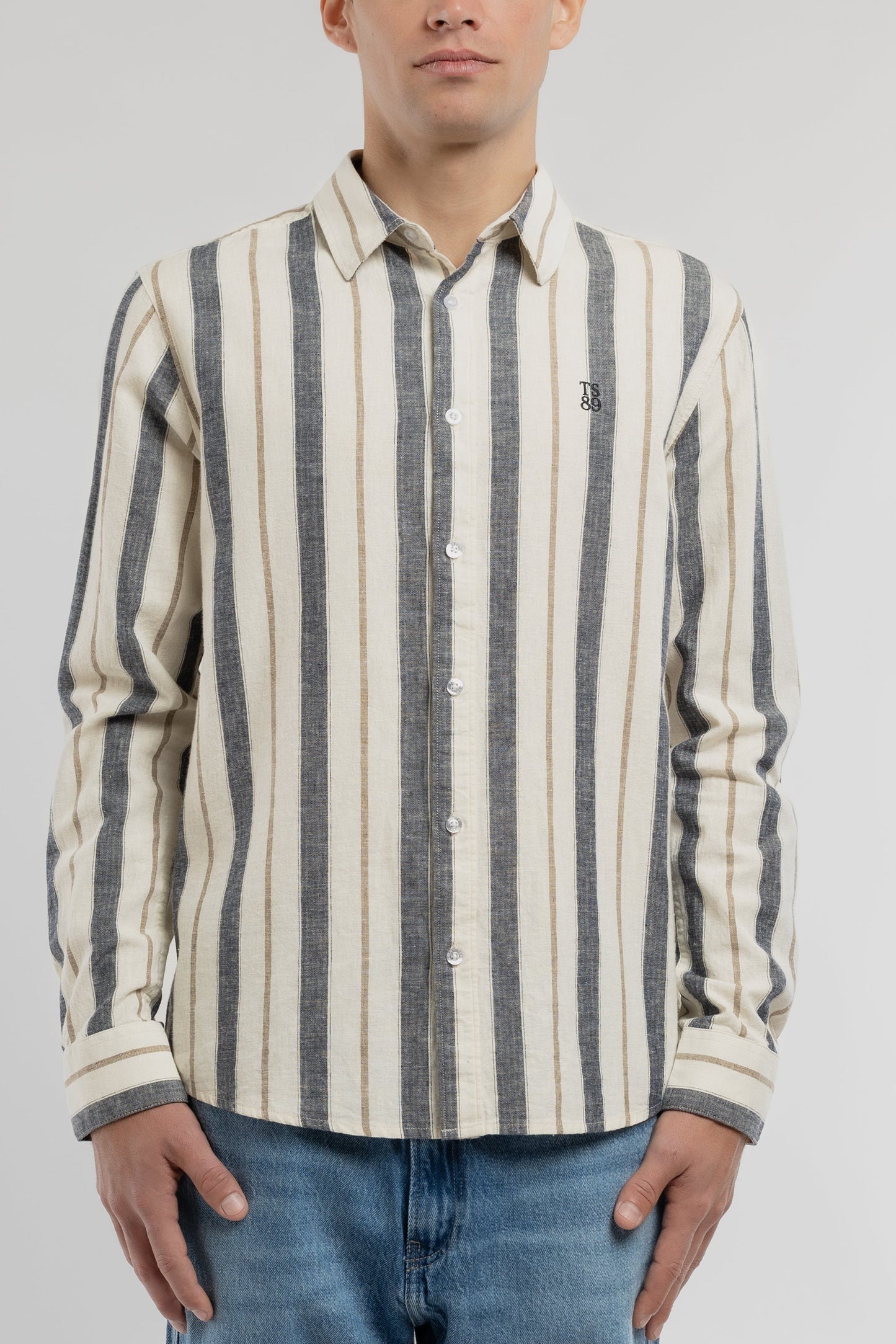 Chemise C-DARIUS ML DARK NAVY - Teddy Smith