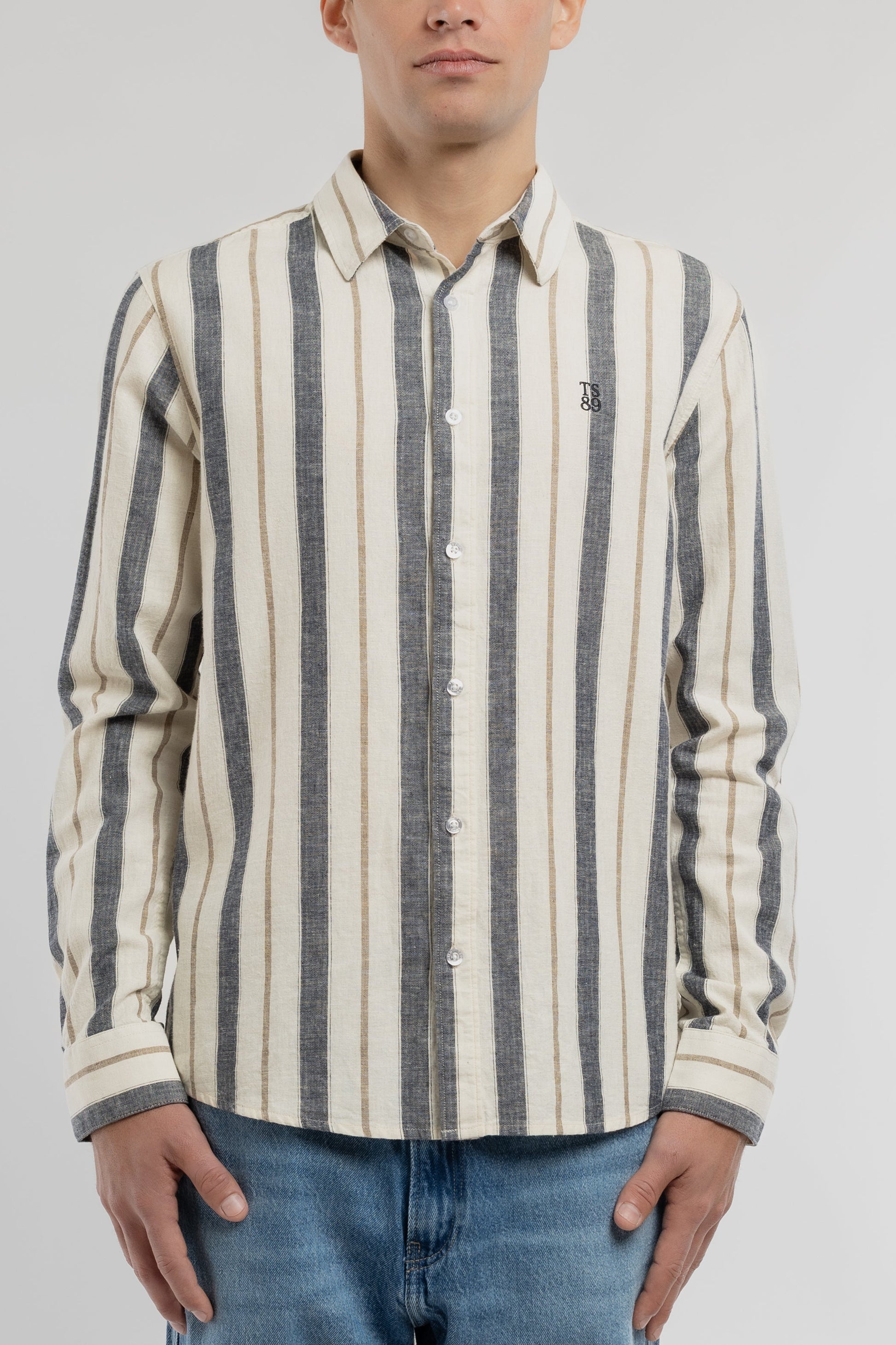Chemise C-DARIUS ML DARK NAVY - Teddy Smith