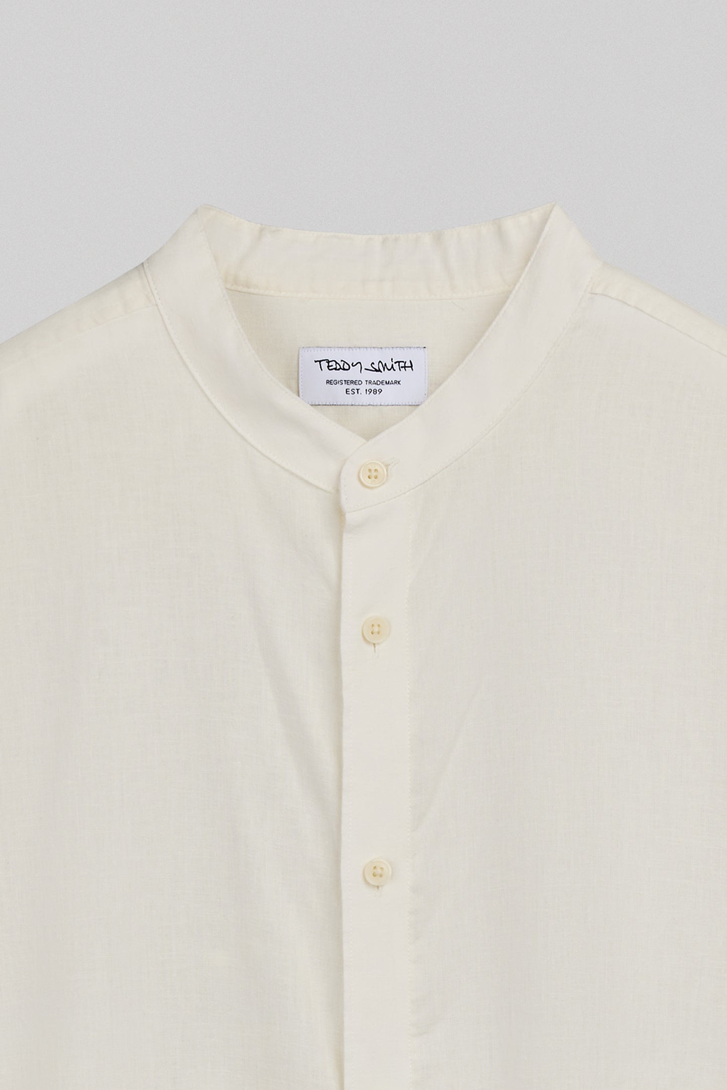 Chemise lin col mao C-JORD ML CREAM