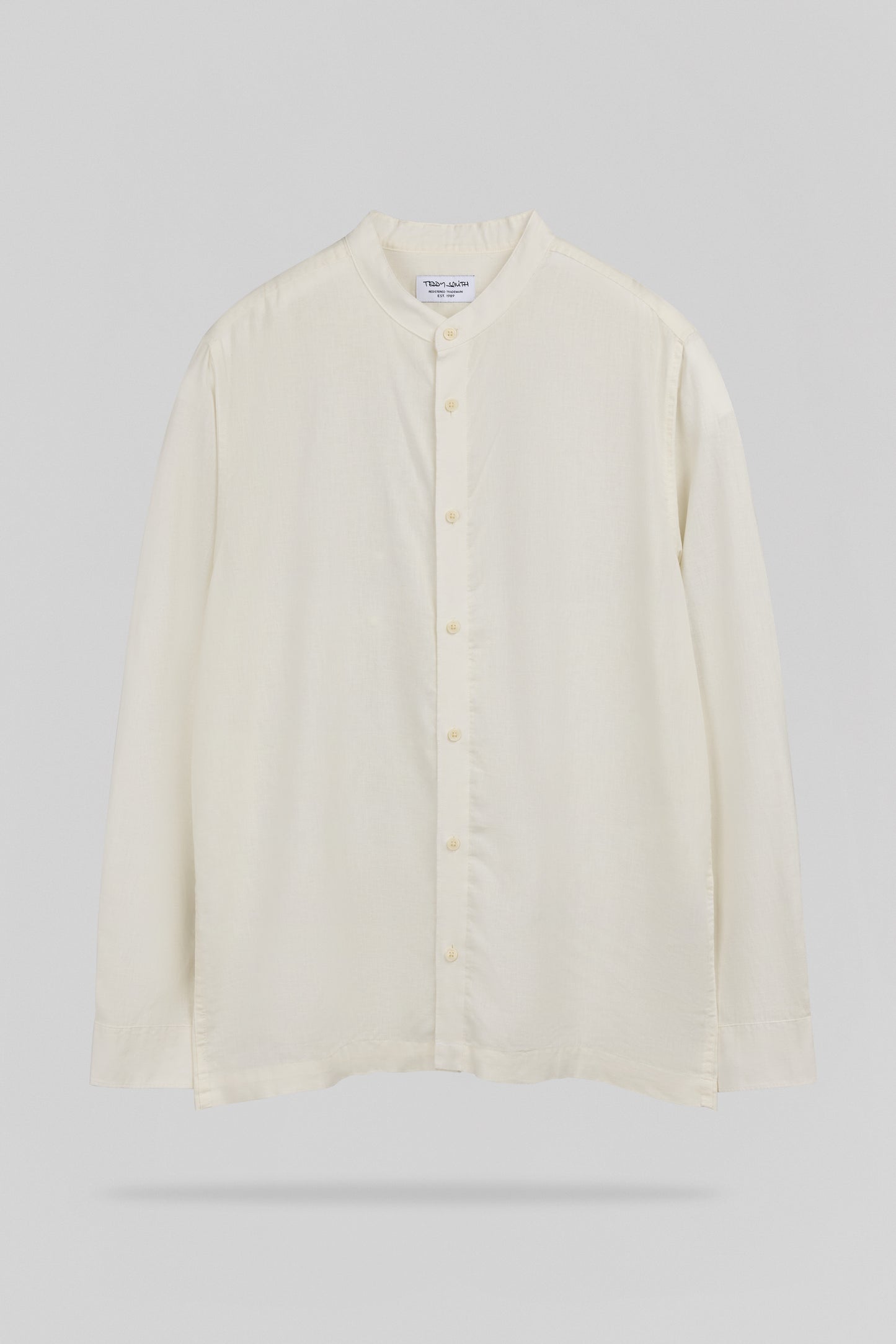 Chemise lin col mao C-JORD ML CREAM