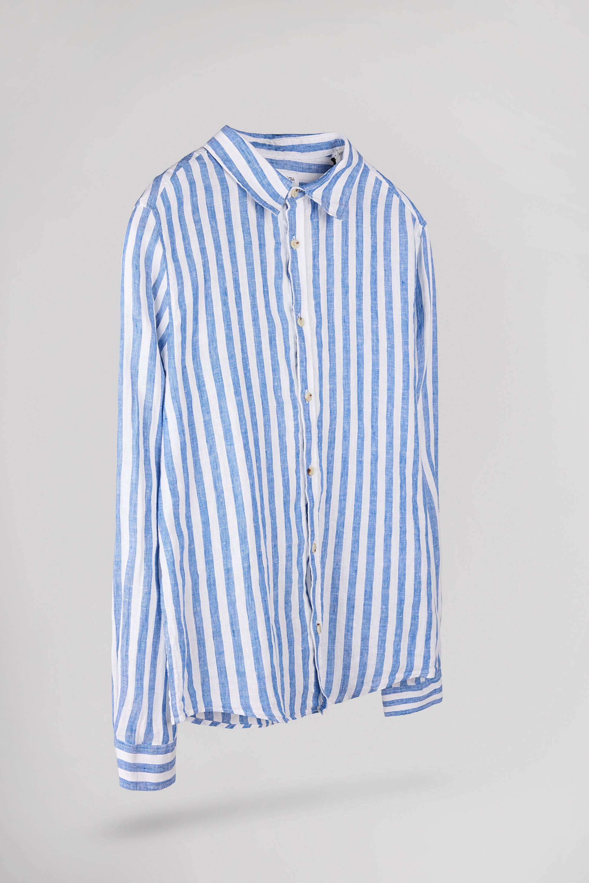 Chemise C-LINEN STRIPE INTENSE BLUE - Teddy Smith