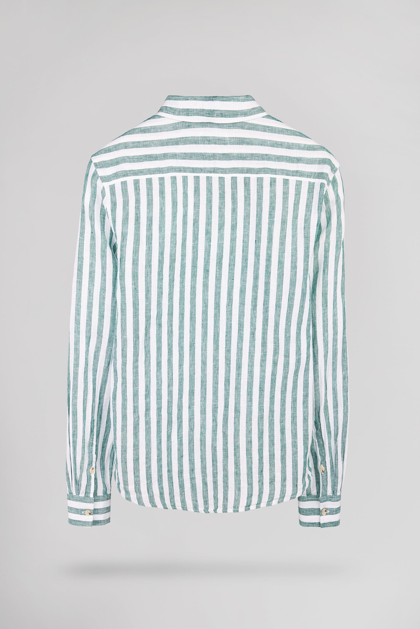Chemise C-LINEN STRIPE FOREST GREEN - Teddy Smith