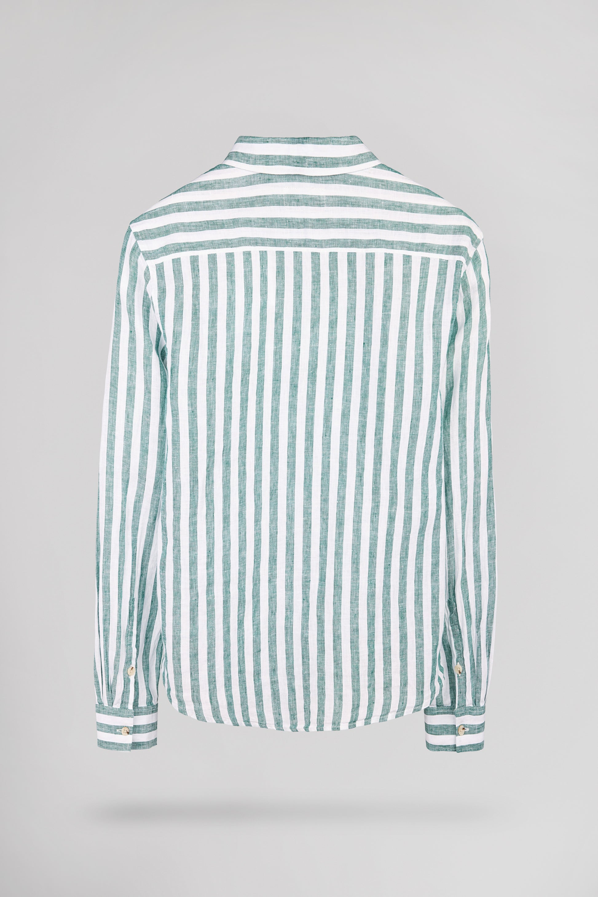 Chemise C-LINEN STRIPE FOREST GREEN - Teddy Smith
