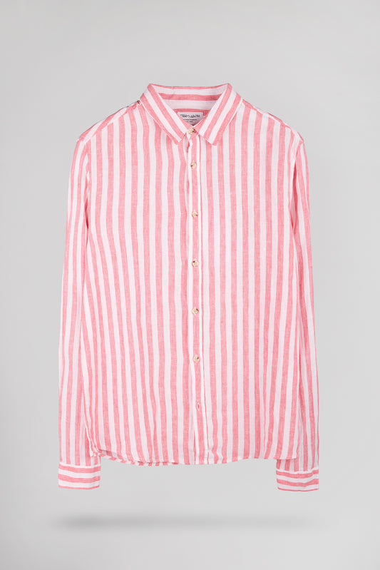 Achat Chemise C-LINEN STRIPE POP CORAL - Teddy Smith