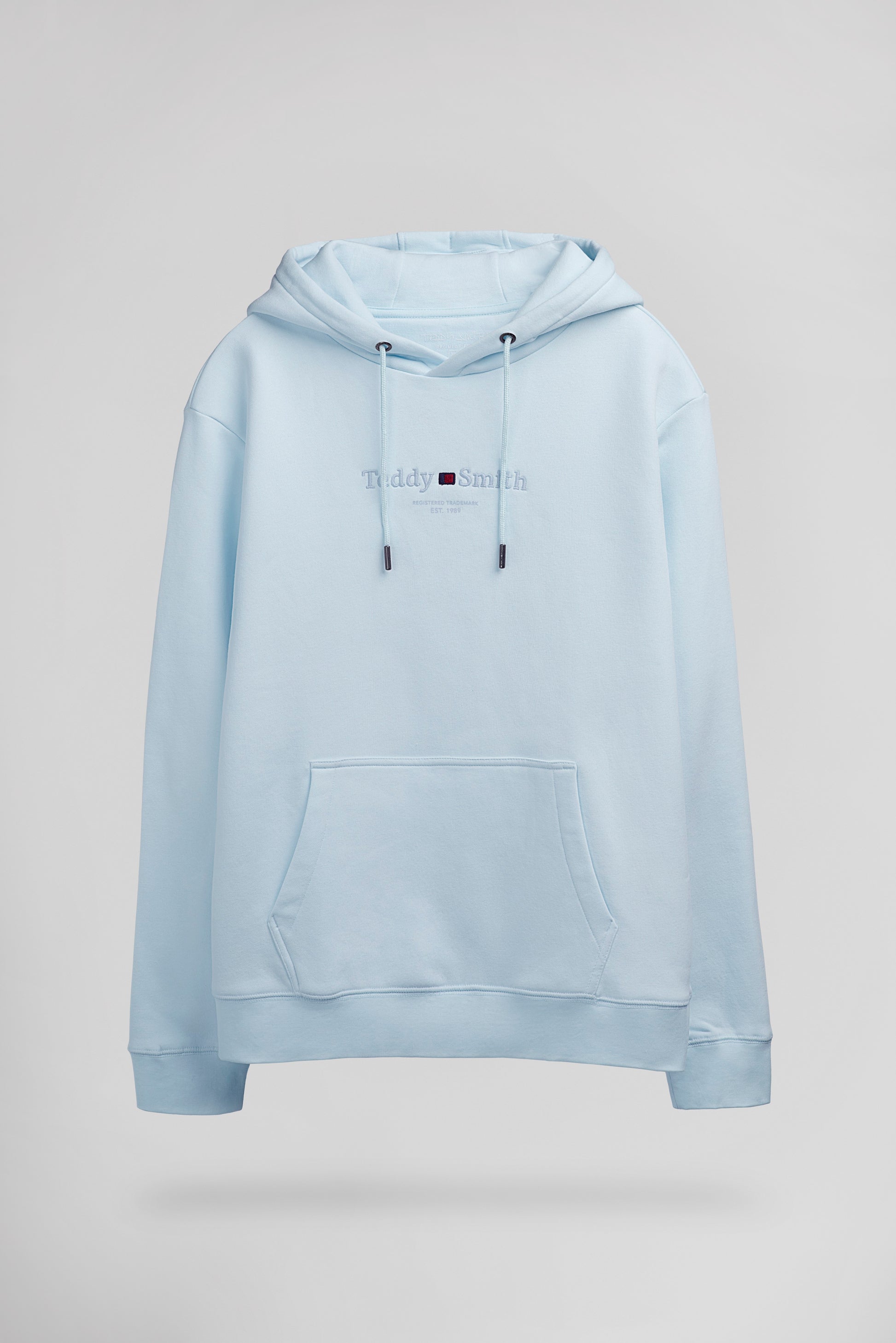 Sweat à capuche S-JIM HOODY PASTEL BLUE - Teddy Smith