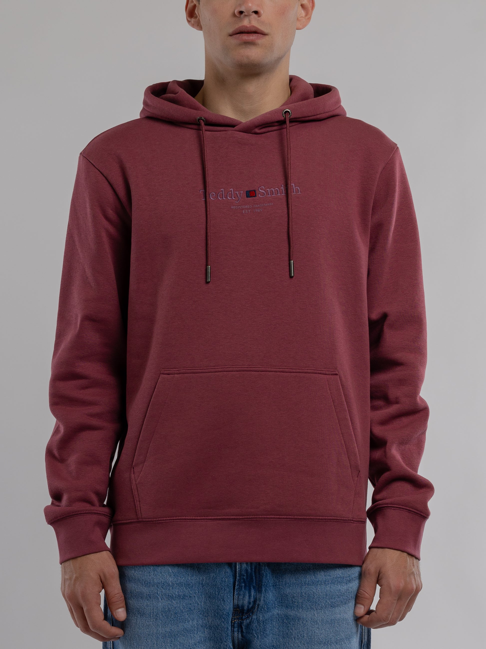 Sweat S-JIM HOODY FRAMBOISE FONCE - Teddy Smith