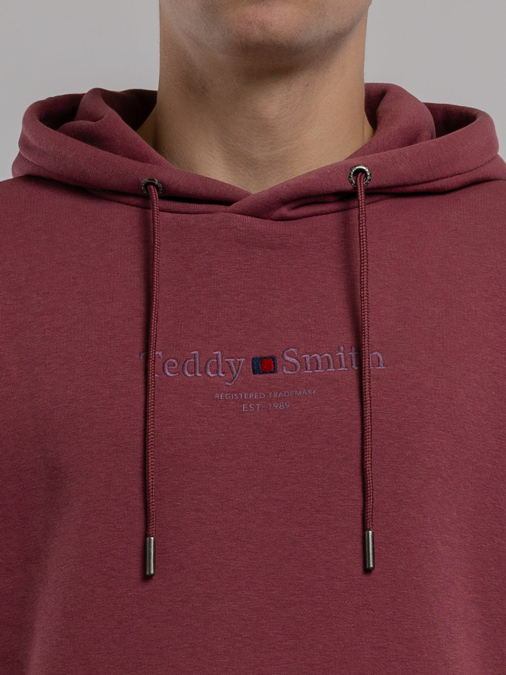 Sweat S-JIM HOODY FRAMBOISE FONCE - Teddy Smith