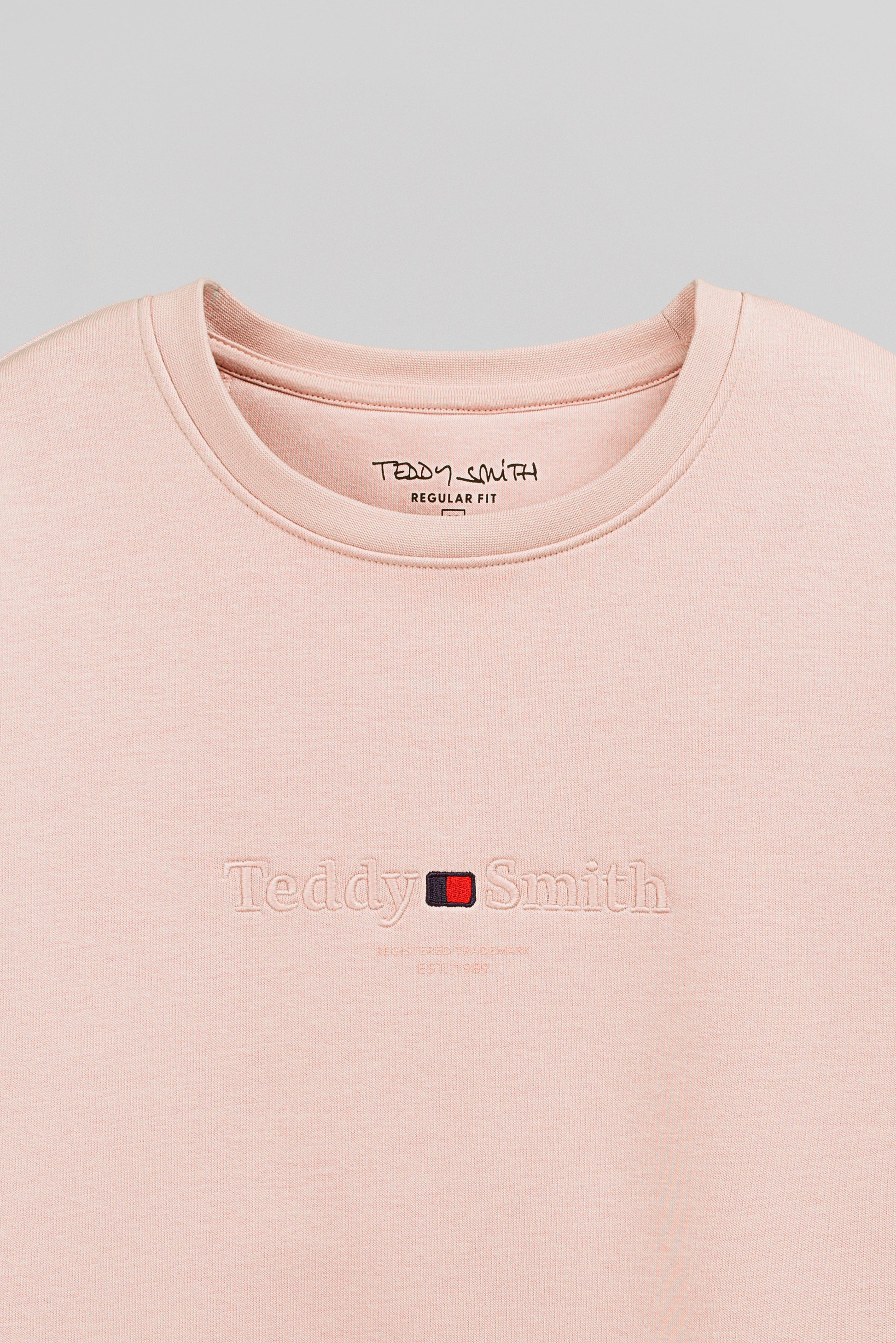 Sweat ras-du-cou S-JIM RC ROSE PASTEL - Teddy Smith