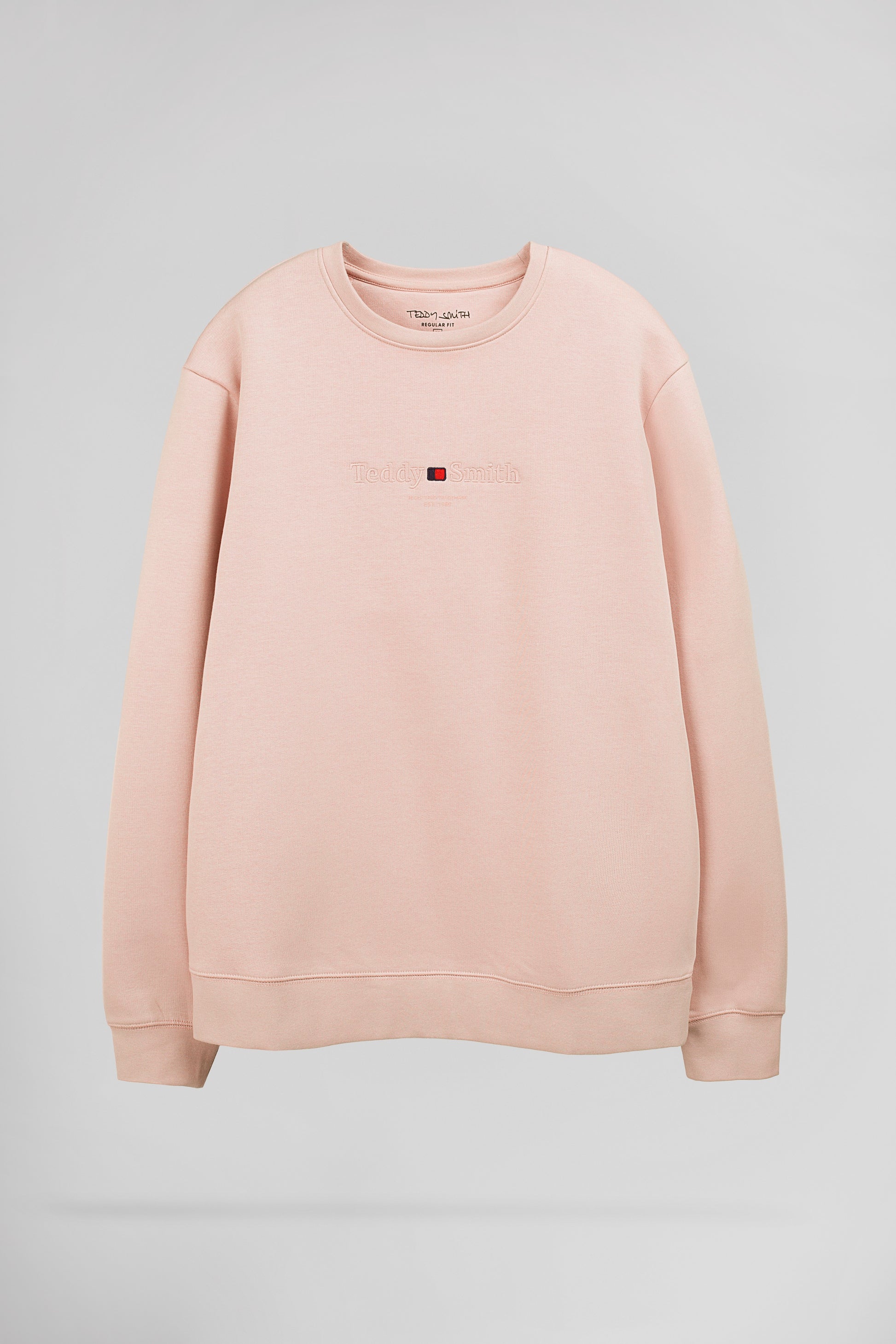 Sweat ras-du-cou S-JIM RC ROSE PASTEL - Teddy Smith