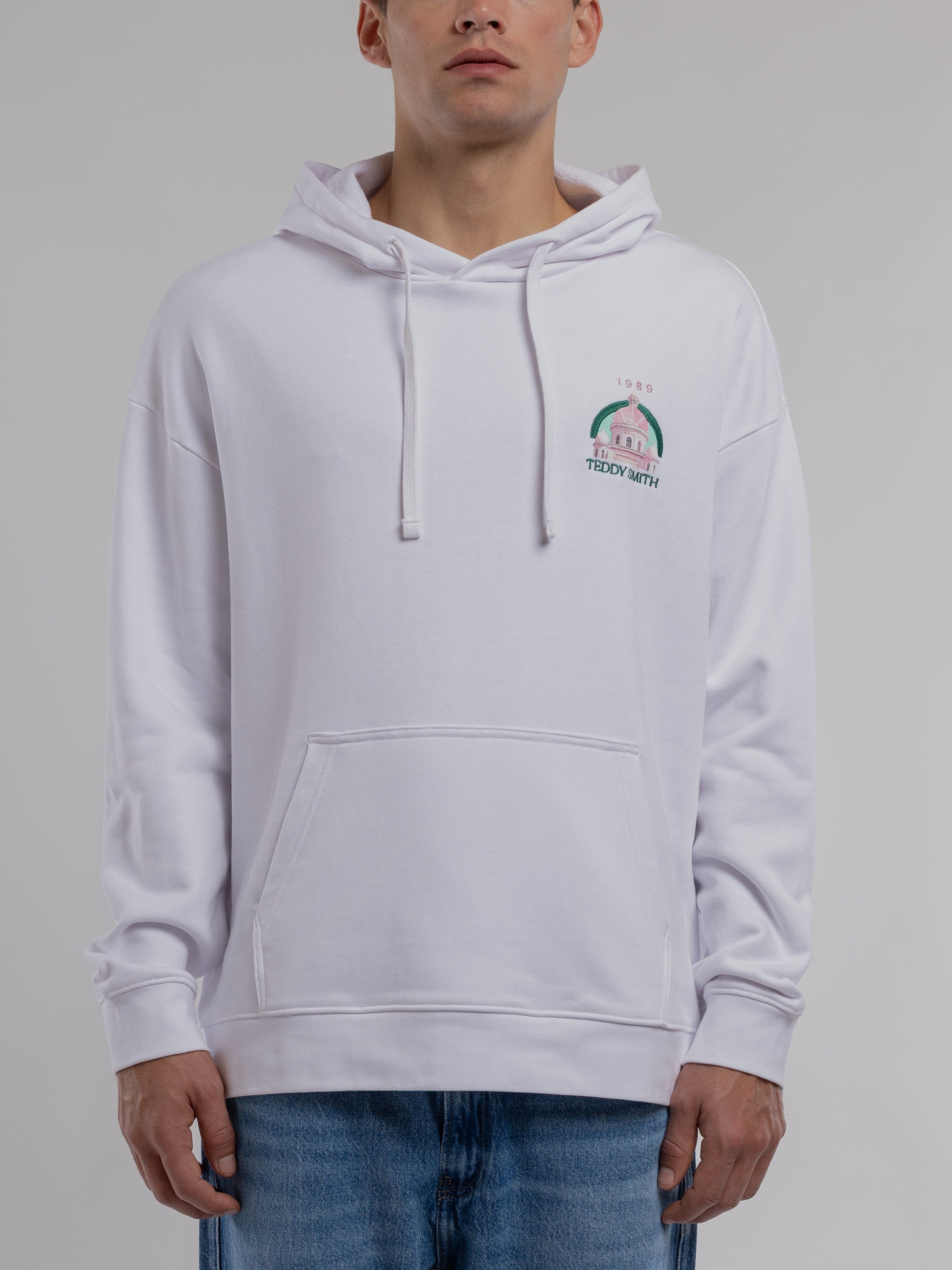 Sweat S-ANDREW HOODY BLANC - Teddy Smith