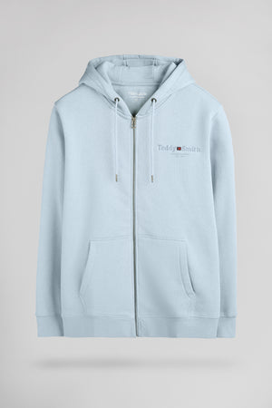 Gilet sweat à capuche GICLASS JIM HZ PASTEL BLUE