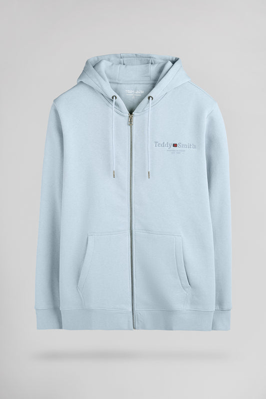 Achat Gilet sweat à capuche GICLASS JIM HZ PASTEL BLUE