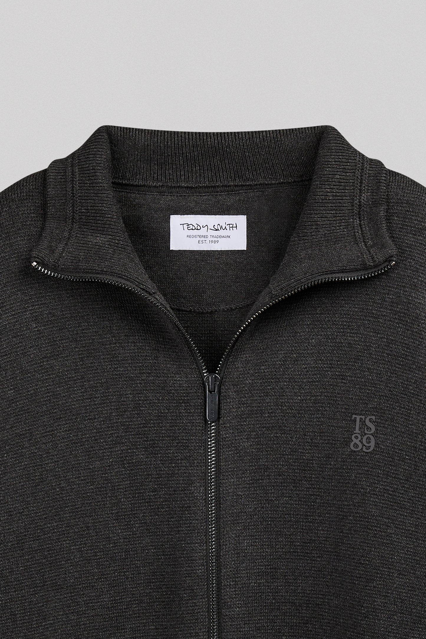 Gilet zippé col montant G-ETTORE 2 MELANGE BLACK - Teddy Smith
