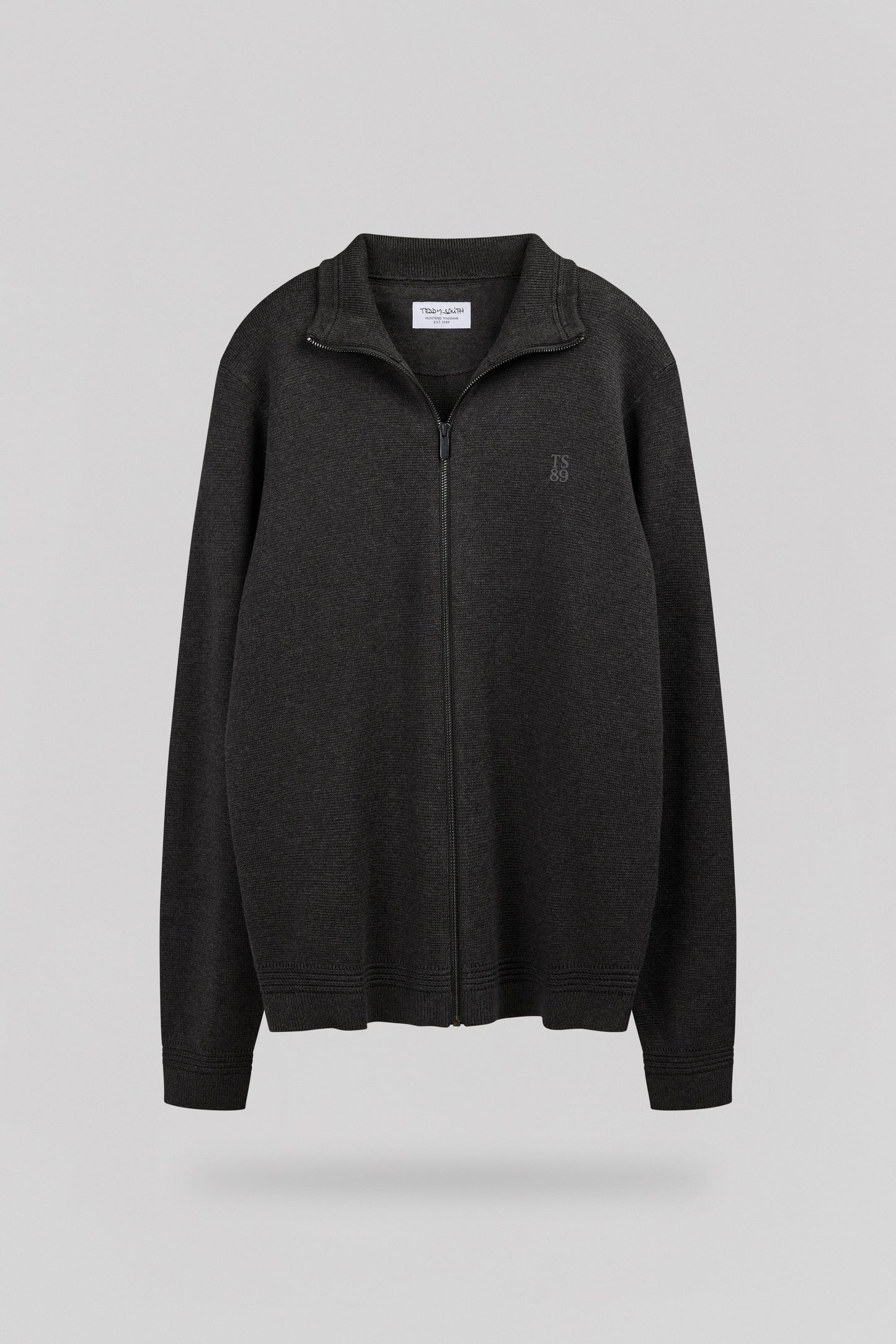 Gilet zippé col montant G-ETTORE 2 MELANGE BLACK - Teddy Smith