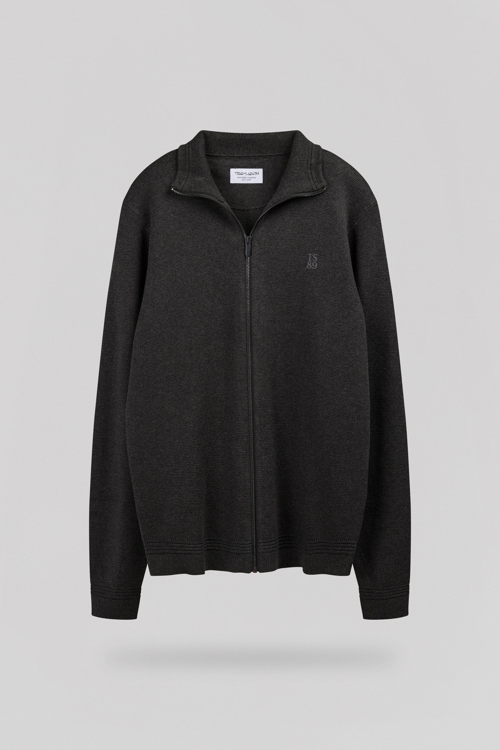Gilet zippé col montant G-ETTORE 2 MELANGE BLACK - Teddy Smith