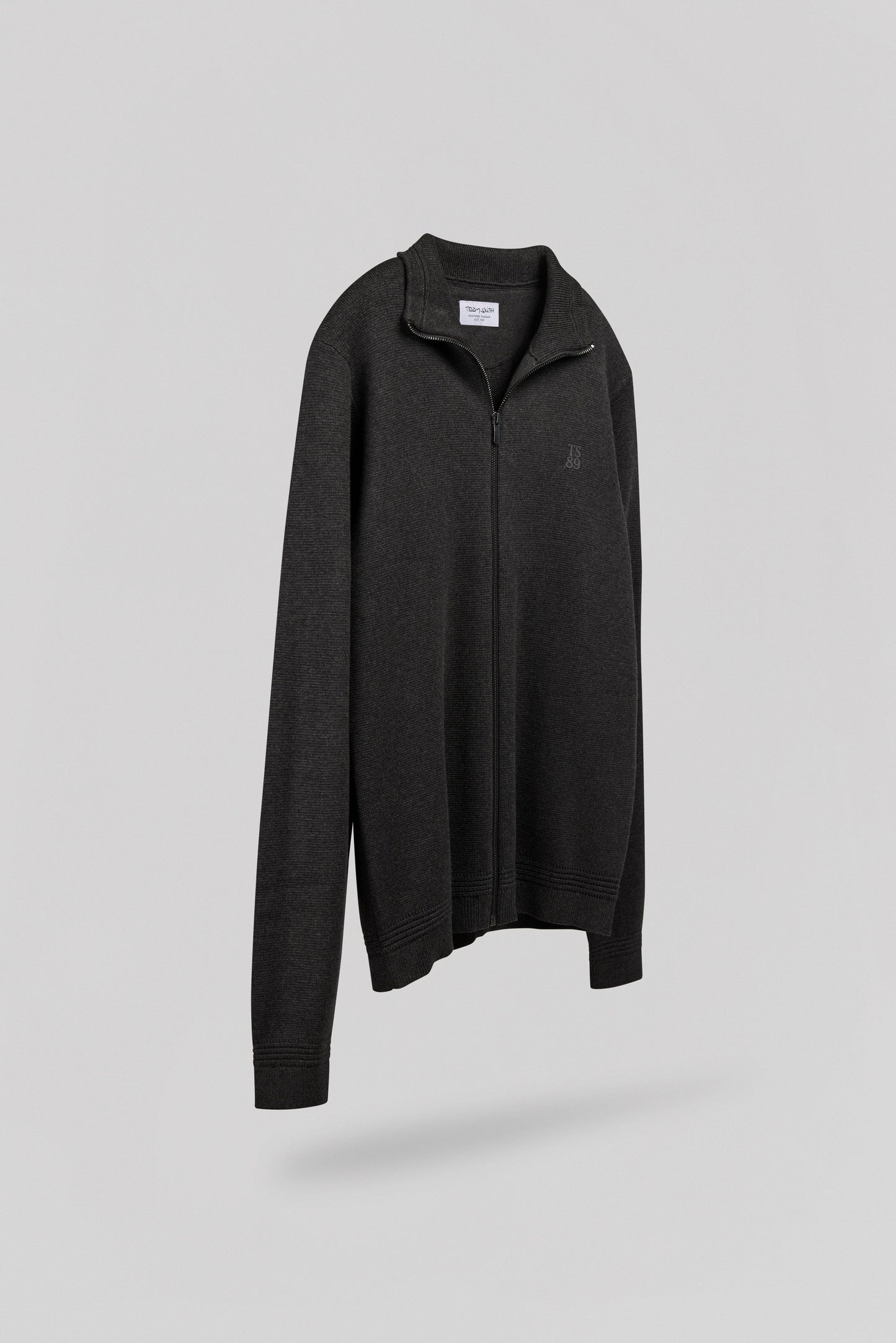 Gilet zippé col montant G-ETTORE 2 MELANGE BLACK - Teddy Smith