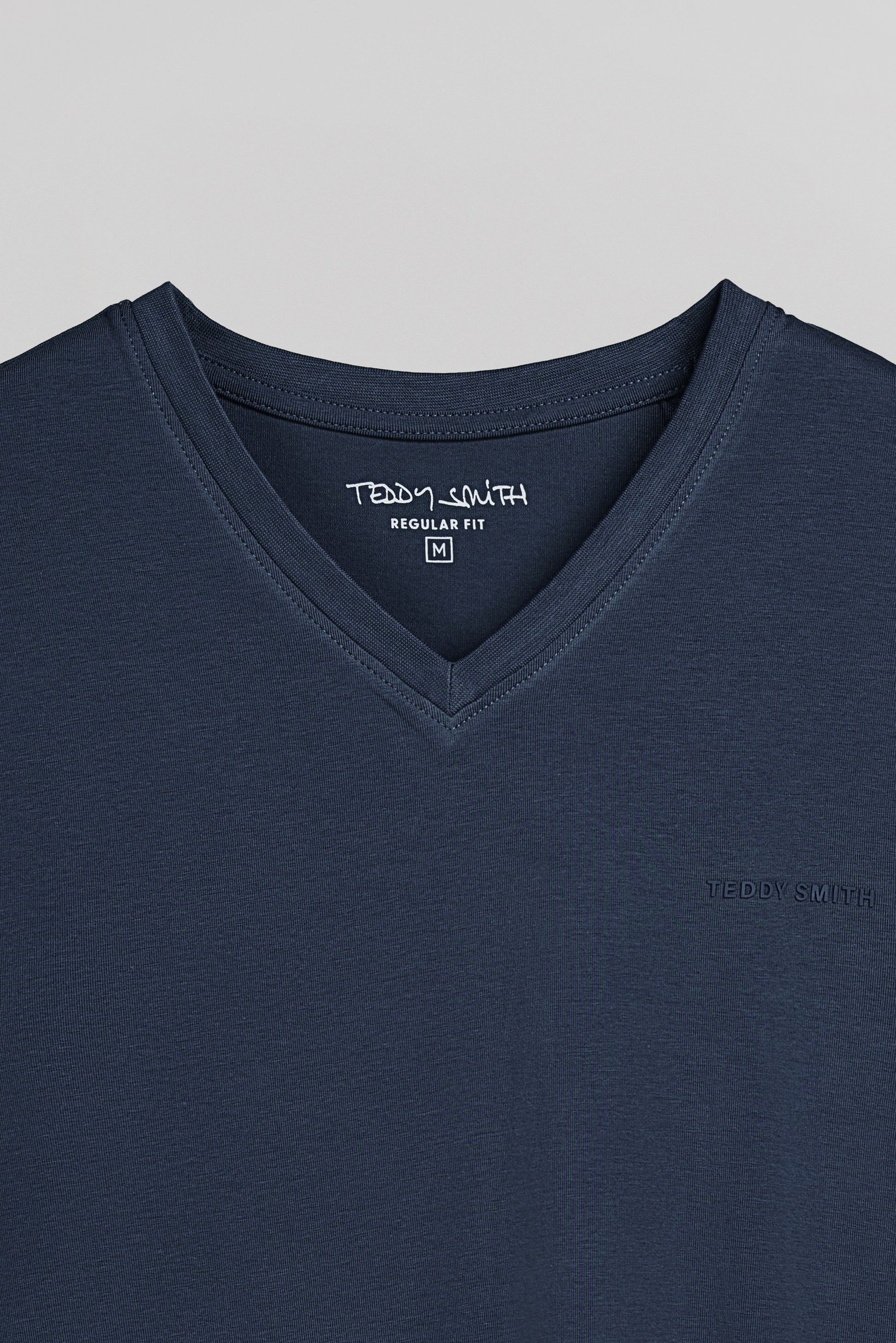 T-shirt col V TAWAX 2 MC TOTAL NAVY - Teddy Smith