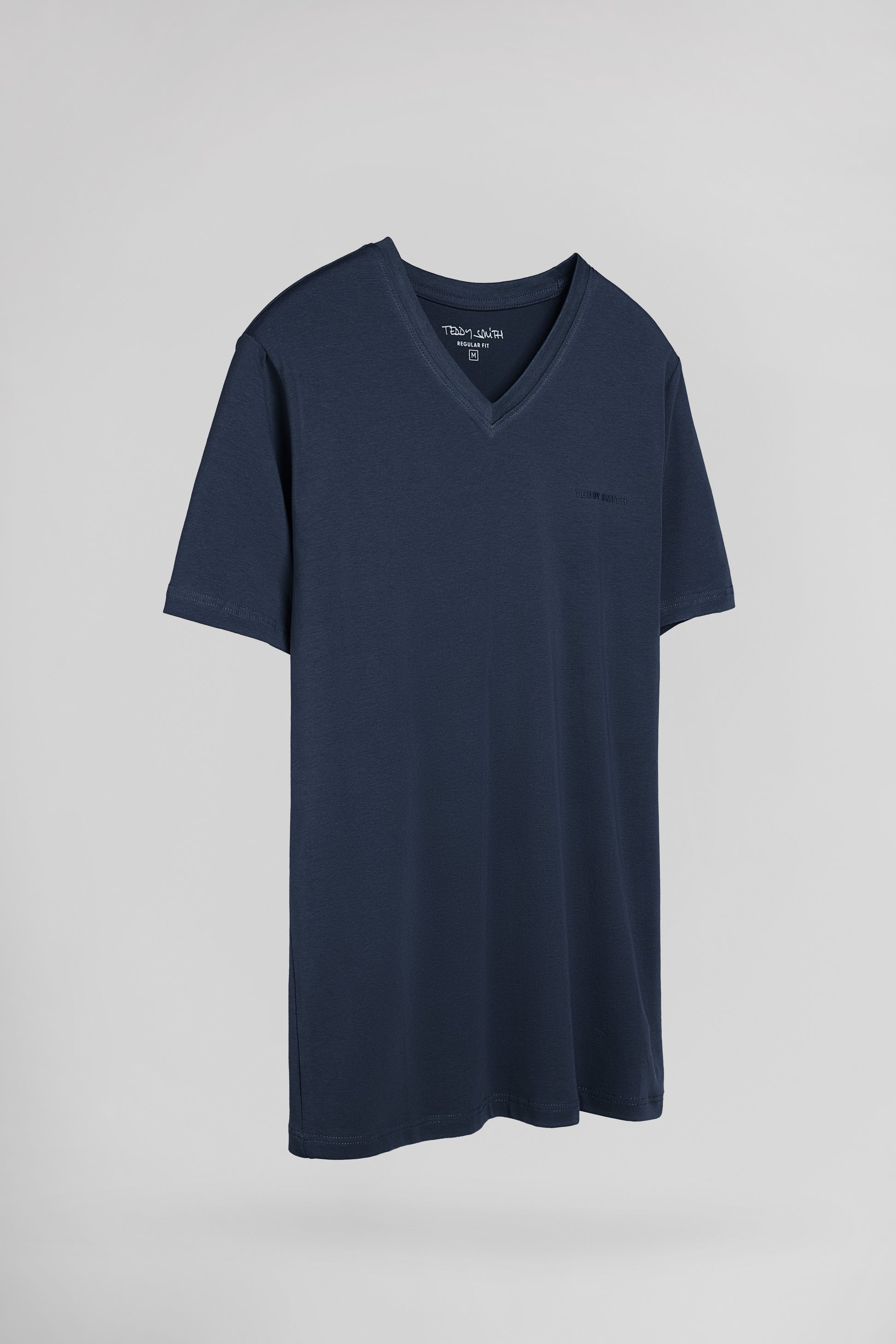 T-shirt col V TAWAX 2 MC TOTAL NAVY - Teddy Smith
