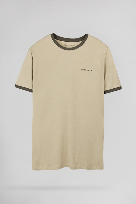 Achat T-shirt col rond THE-TEE 2 R MC BEIGE - Teddy Smith