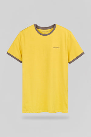 T-shirt col rond THE TEE 2 R MC JAUNE OCRE CHINE - Teddy Smith