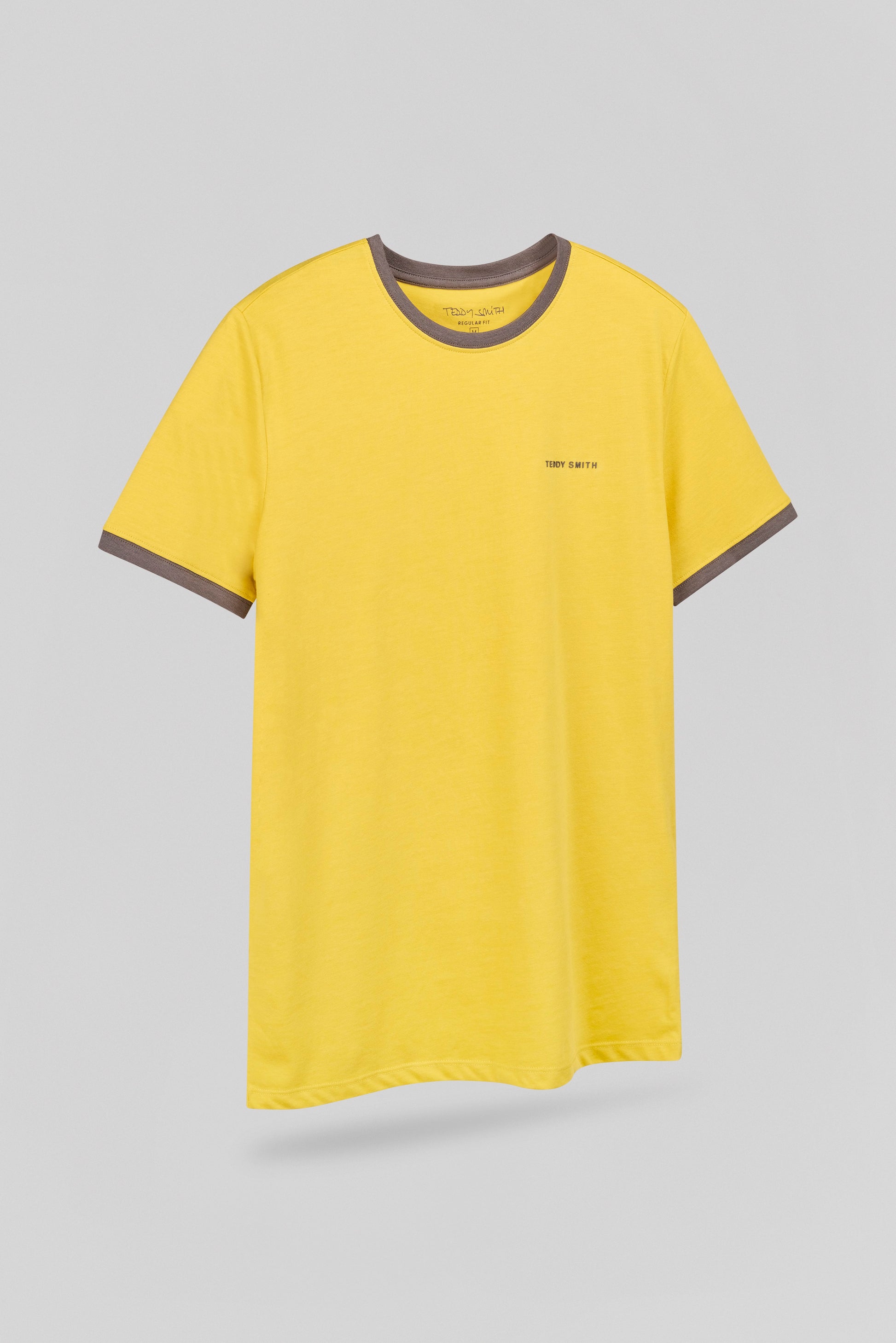 T-shirt col rond THE TEE 2 R MC JAUNE OCRE CHINE - Teddy Smith