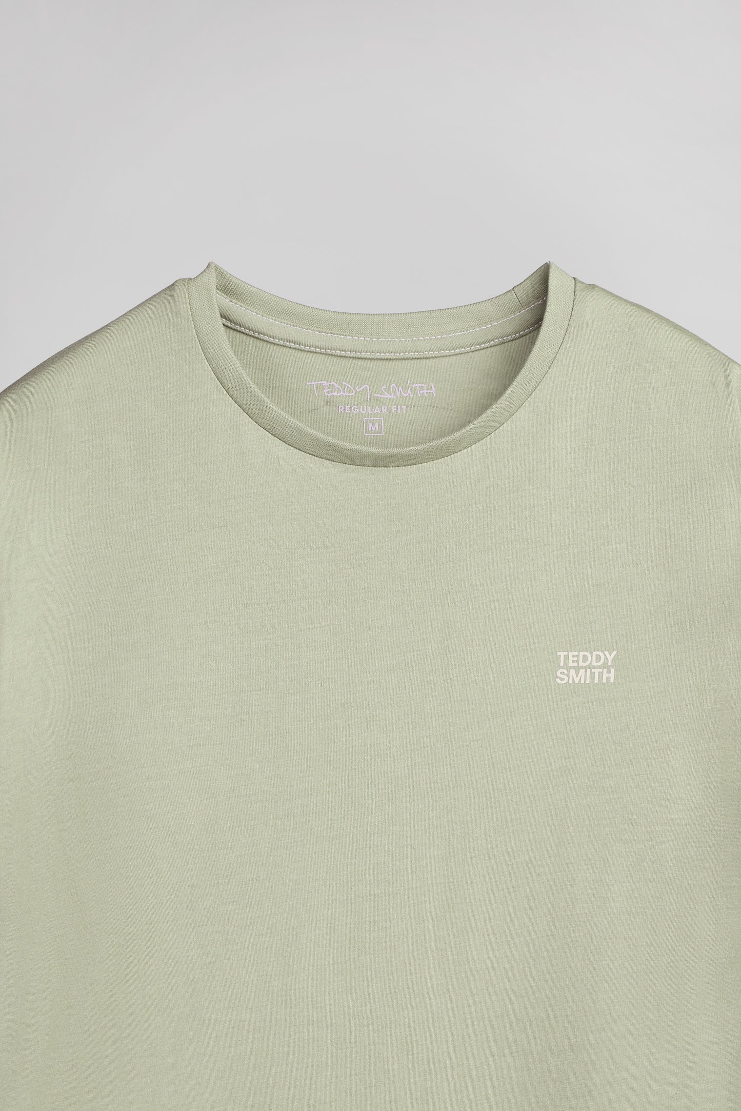 T-shirt col rond THE TEE 1 MC VERT SAUGE - Teddy Smith