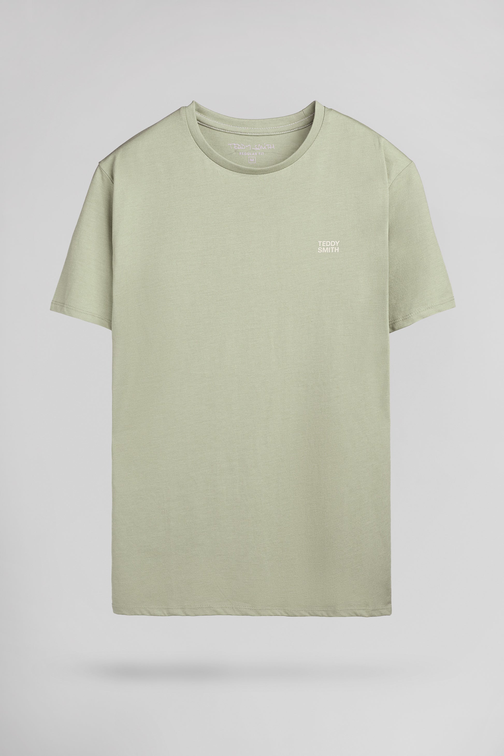 T-shirt col rond THE TEE 1 MC VERT SAUGE - Teddy Smith