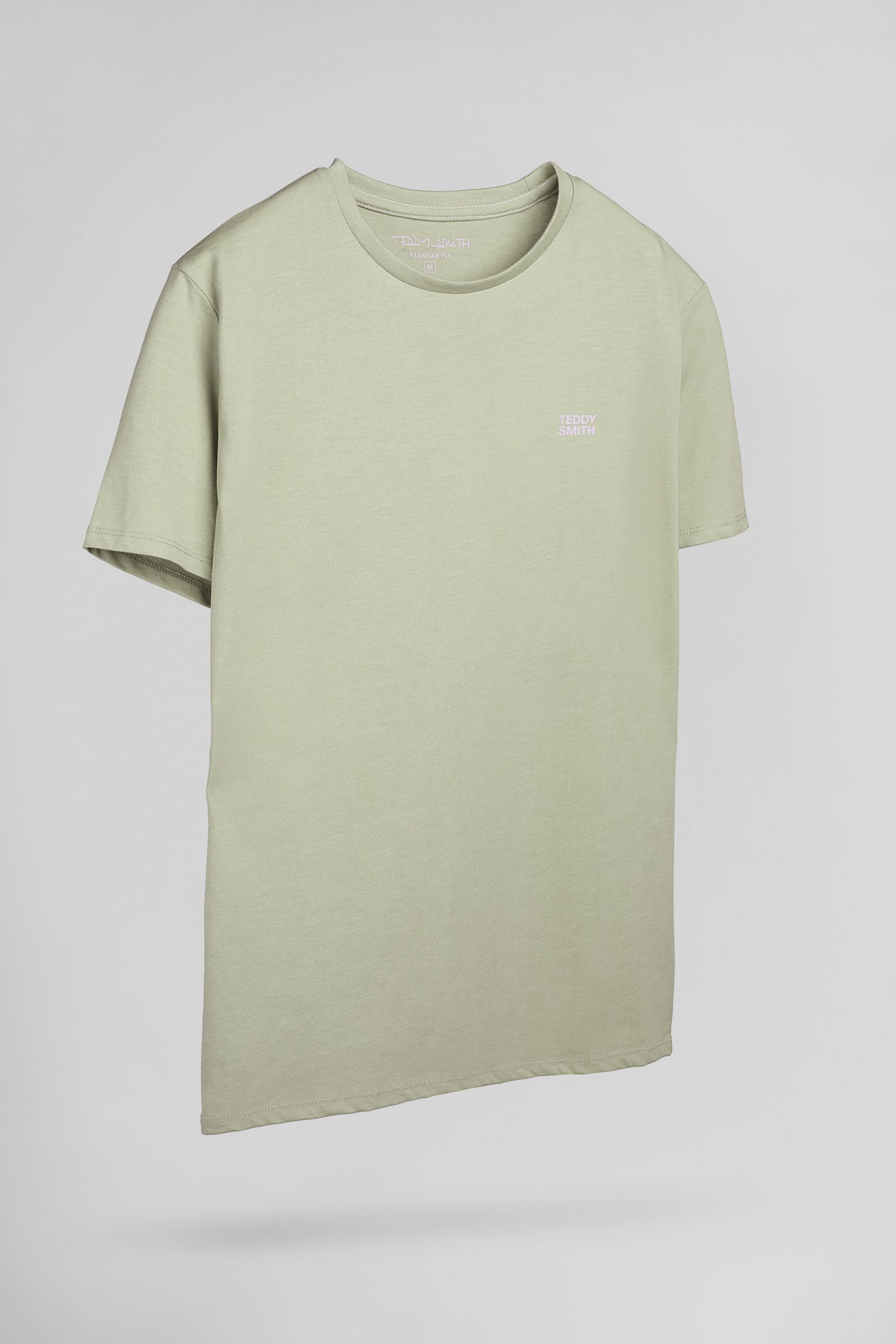 T-shirt col rond THE TEE 1 MC VERT SAUGE - Teddy Smith