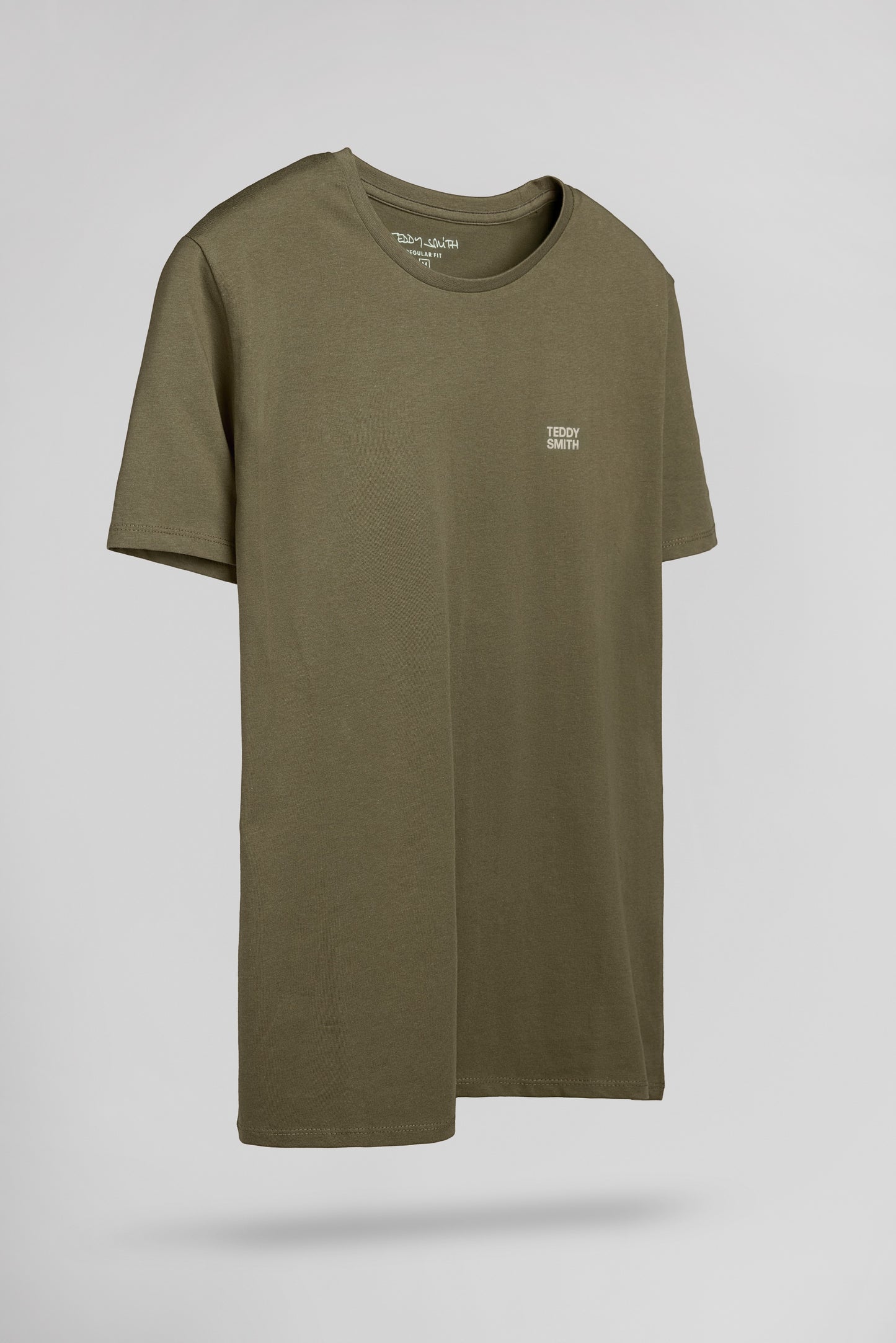 T-shirt col rond THE TEE 1 MC DUSTY KAKI - Teddy Smith