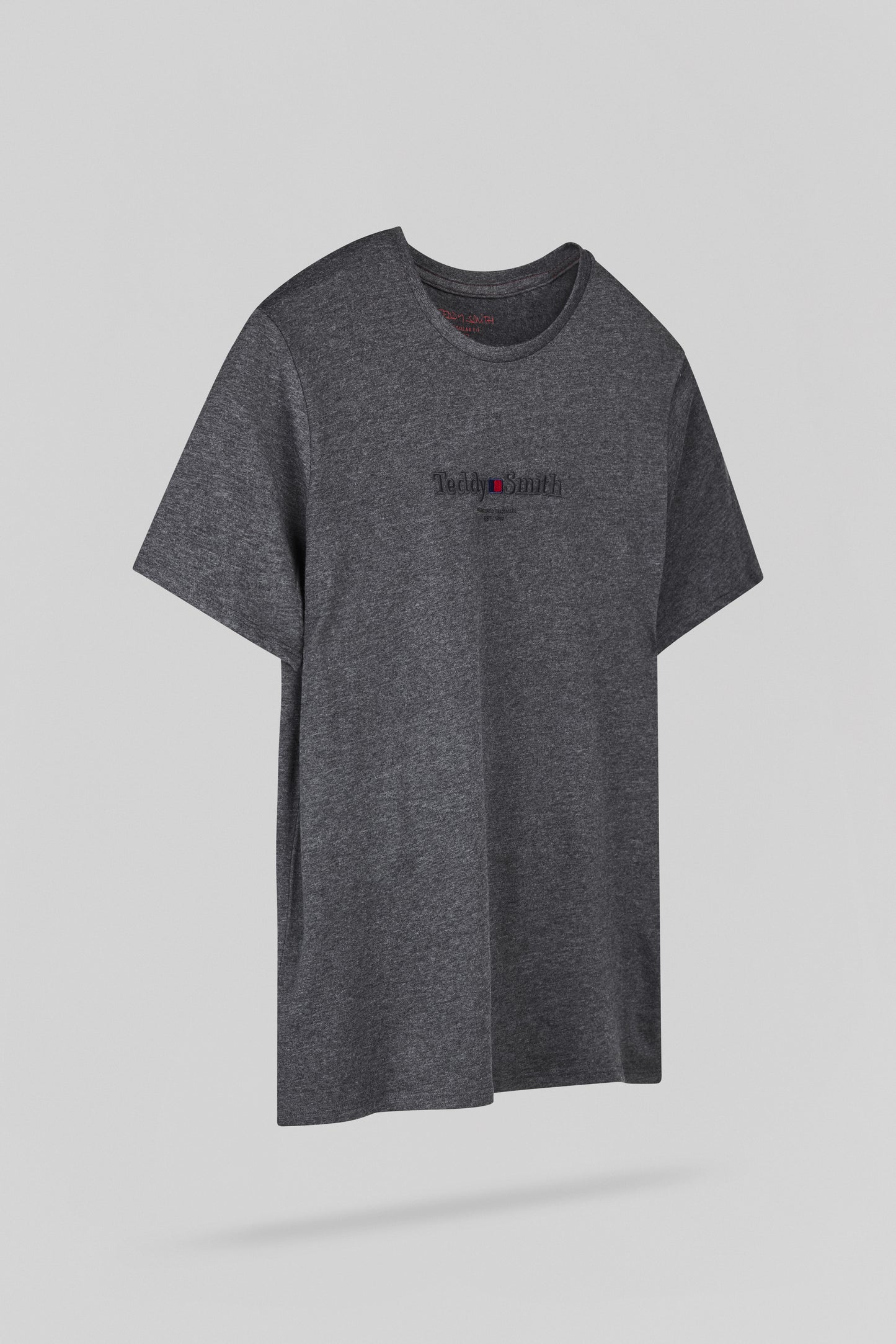 T-shirt col rond T-JIM MC MELANGE BLACK - Teddy Smith