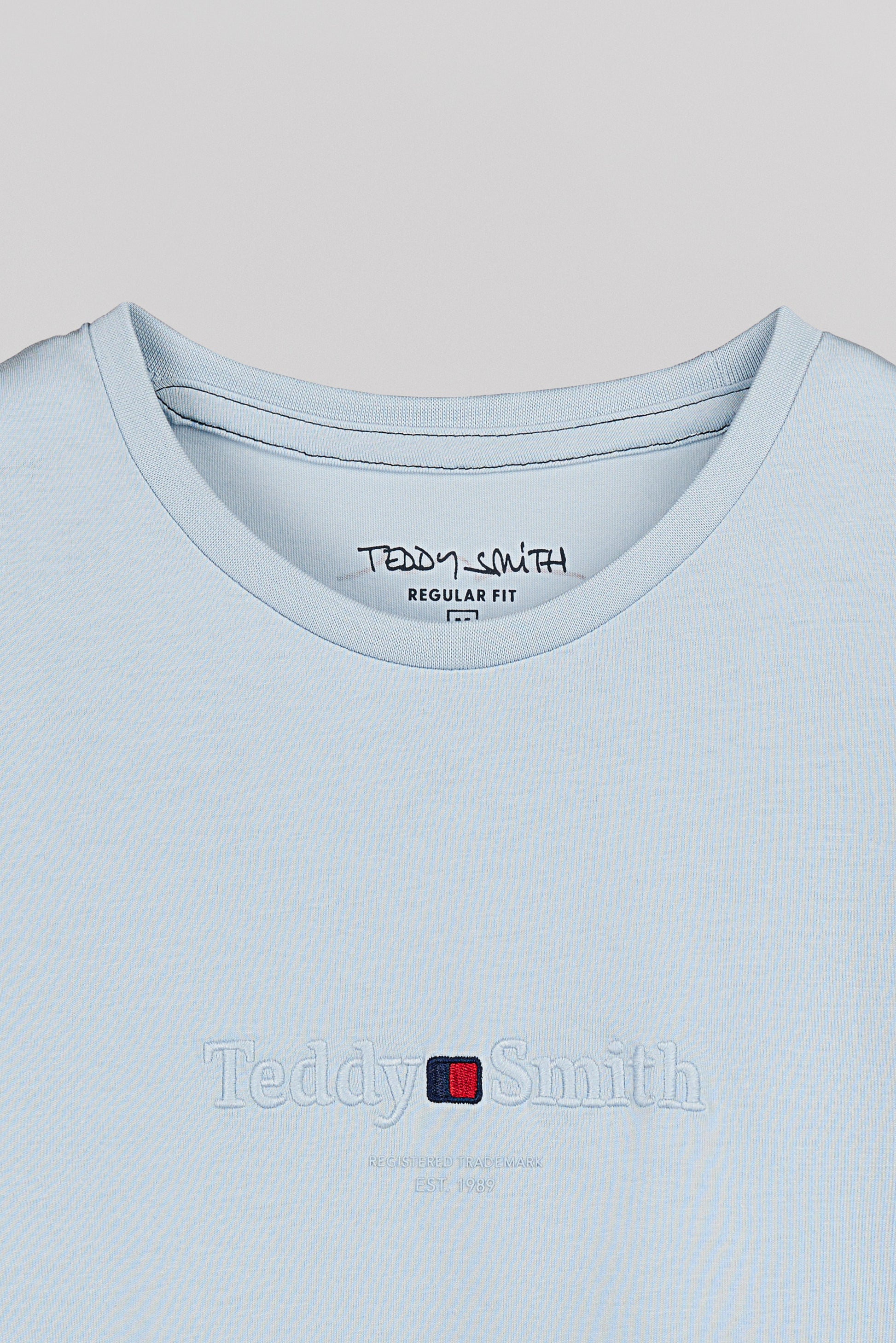 T-shirt col rond T-JIM MC PASTEL BLUE - Teddy Smith
