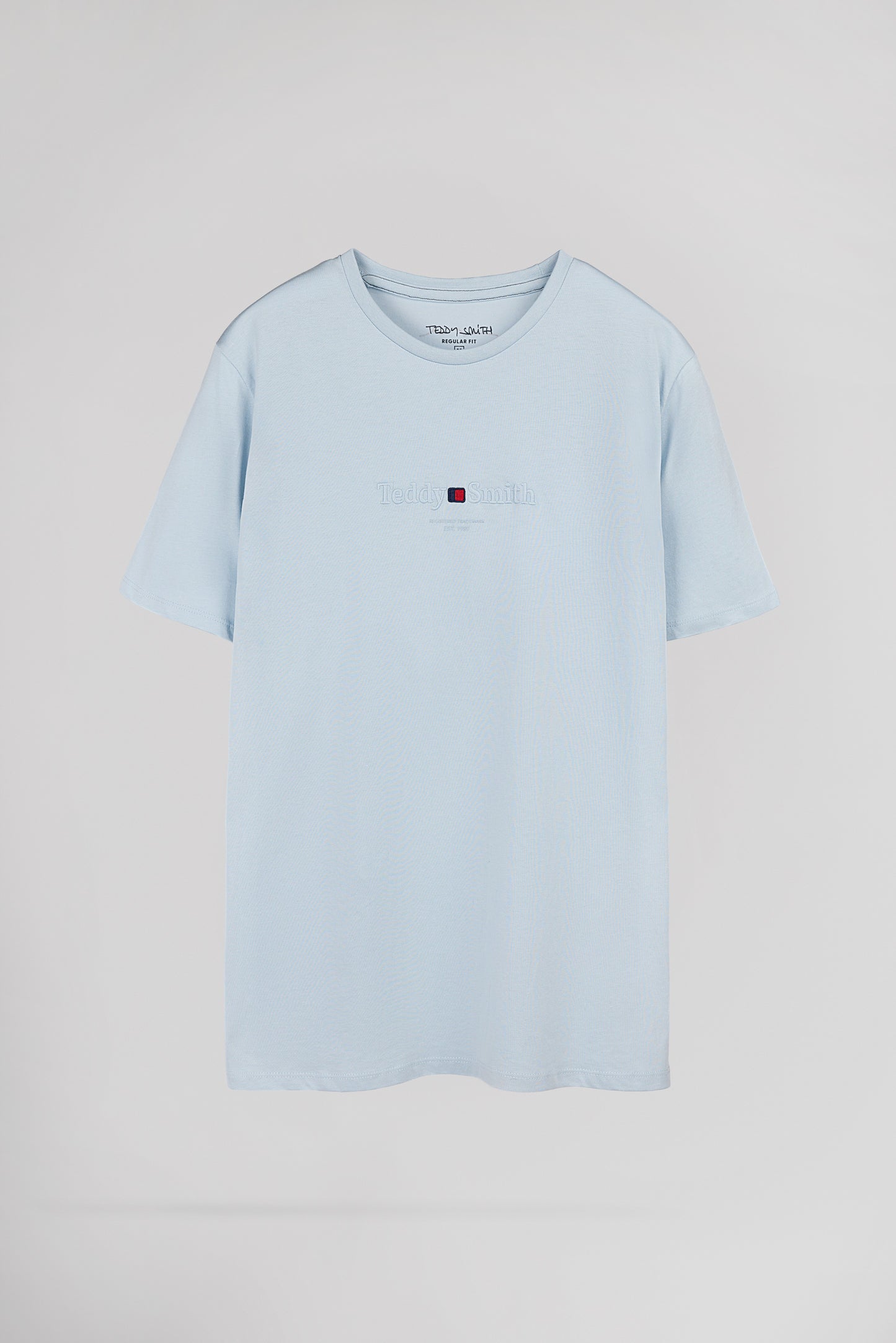 T-shirt col rond T-JIM MC PASTEL BLUE - Teddy Smith