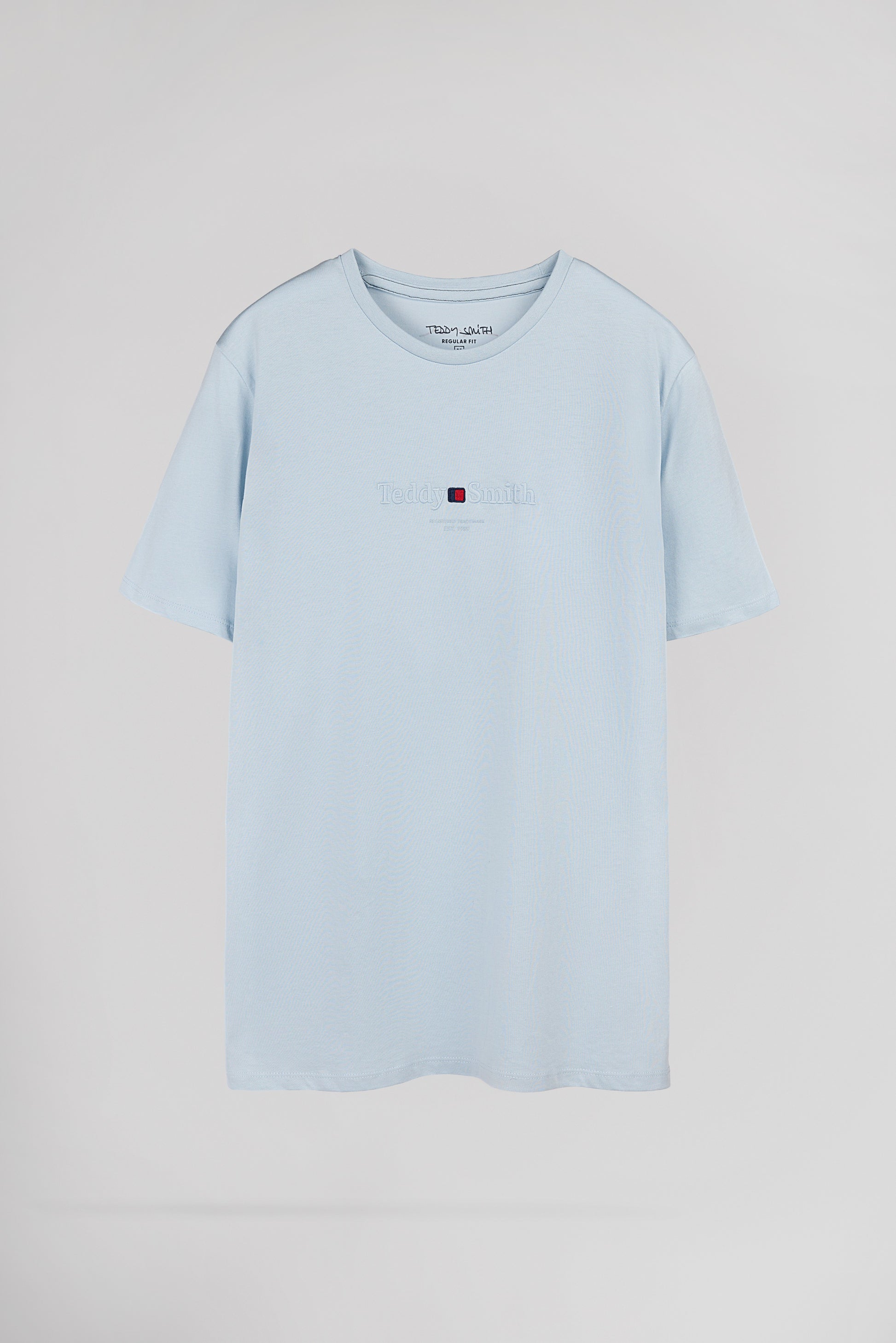 T-shirt col rond T-JIM MC PASTEL BLUE - Teddy Smith