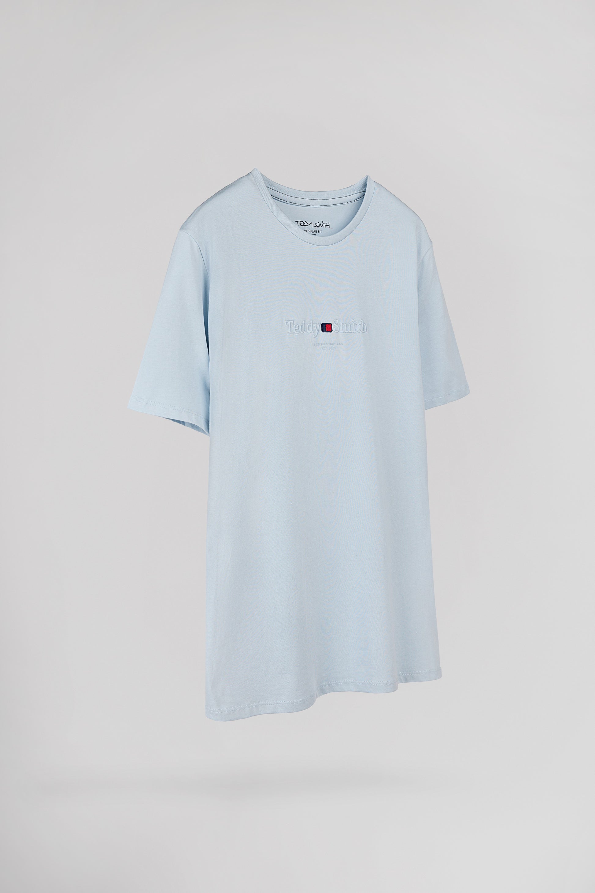 T-shirt col rond T-JIM MC PASTEL BLUE - Teddy Smith