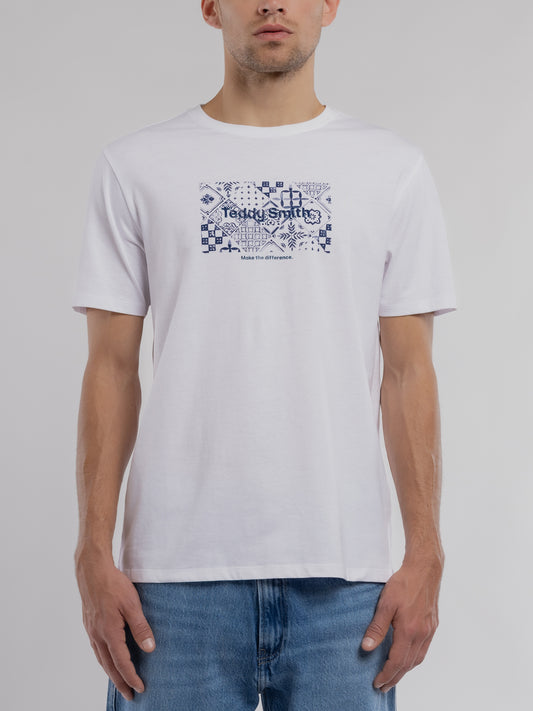 Achat T-shirt T-ARES MC BLANC - Teddy Smith