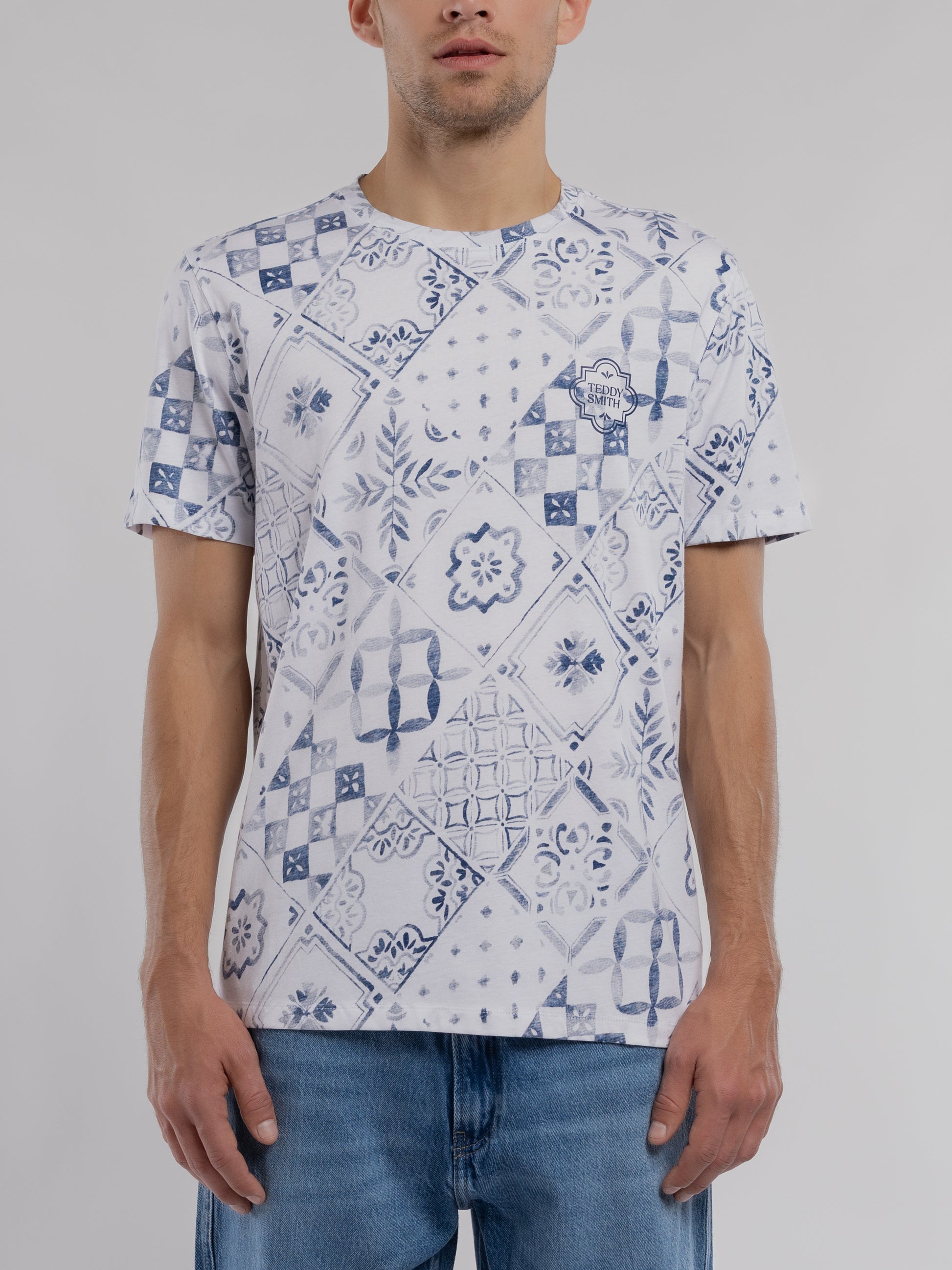 T-shirt T-ARESKI MC BLANC - Teddy Smith