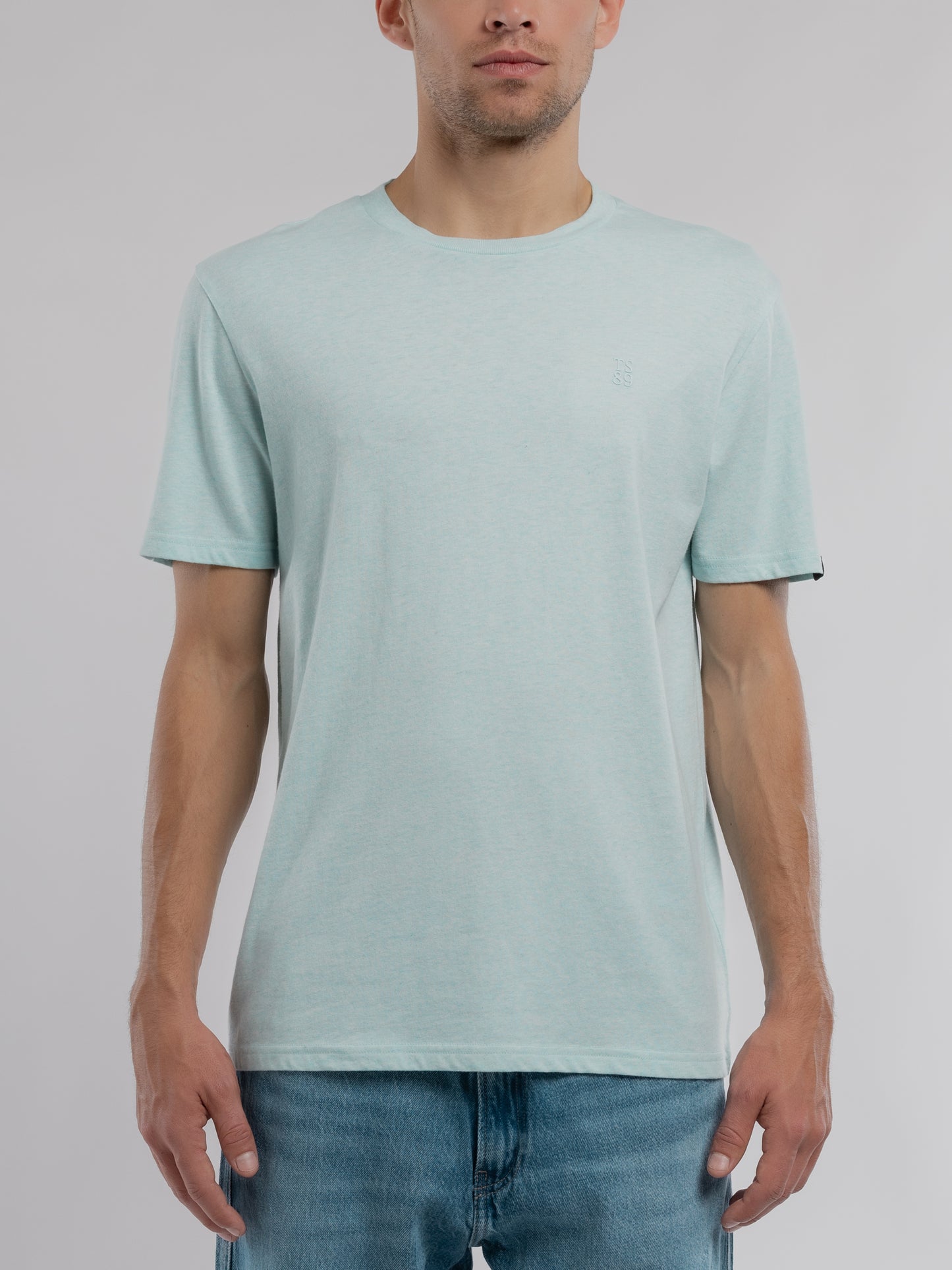 T-shirt T-NARVIK MC BLEACH MENTHOL GRINDLE - Teddy Smith