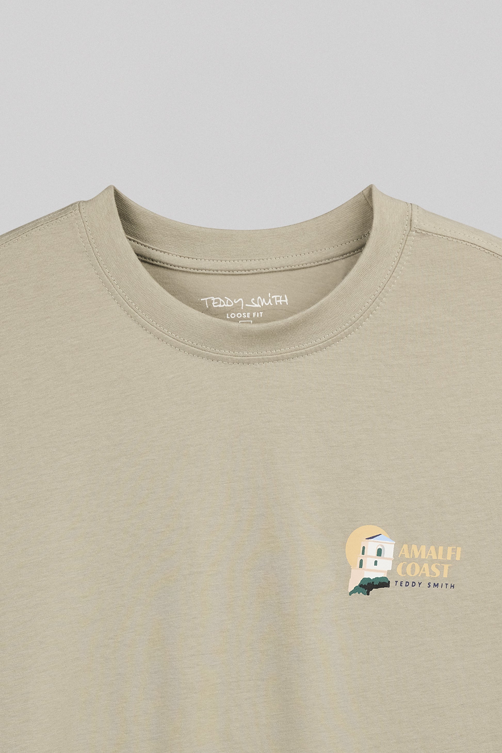 T-shirt T-COAST MC BLEACH KAKI - Teddy Smith