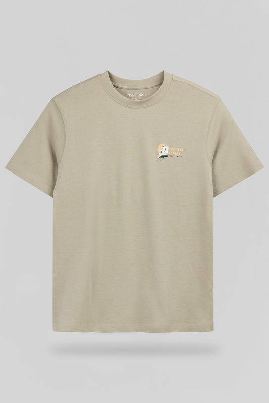 Achat T-shirt T-COAST MC BLEACH KAKI - Teddy Smith