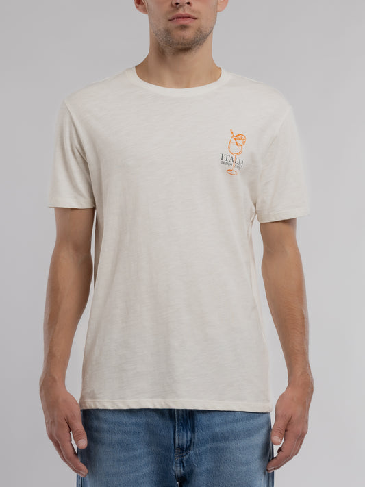 Achat T-shirt T-ITALIO MC MIDDLE WHITE - Teddy Smith