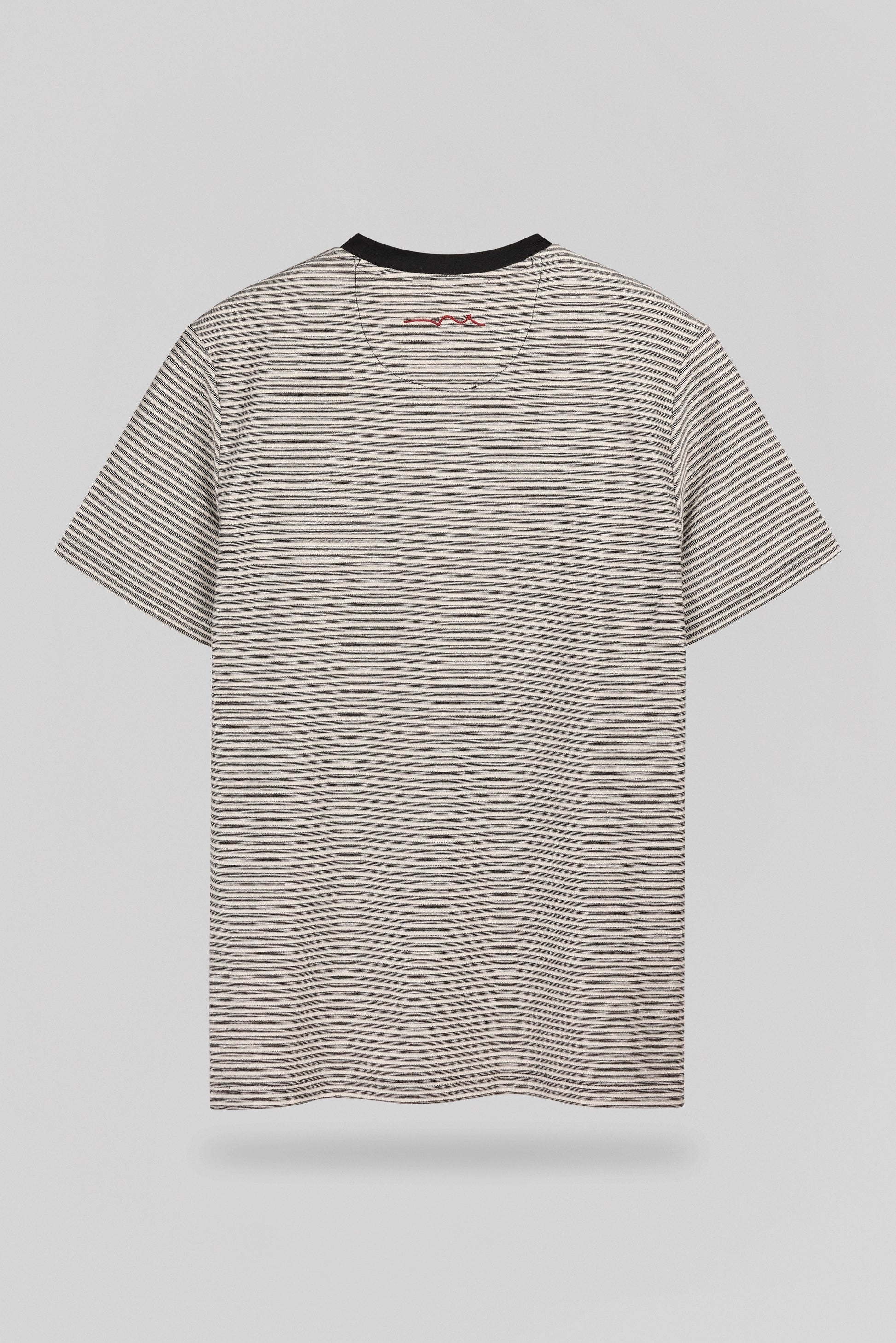 T-shirt col rond T-JOOS MC BLACK STRIPES - Teddy Smith