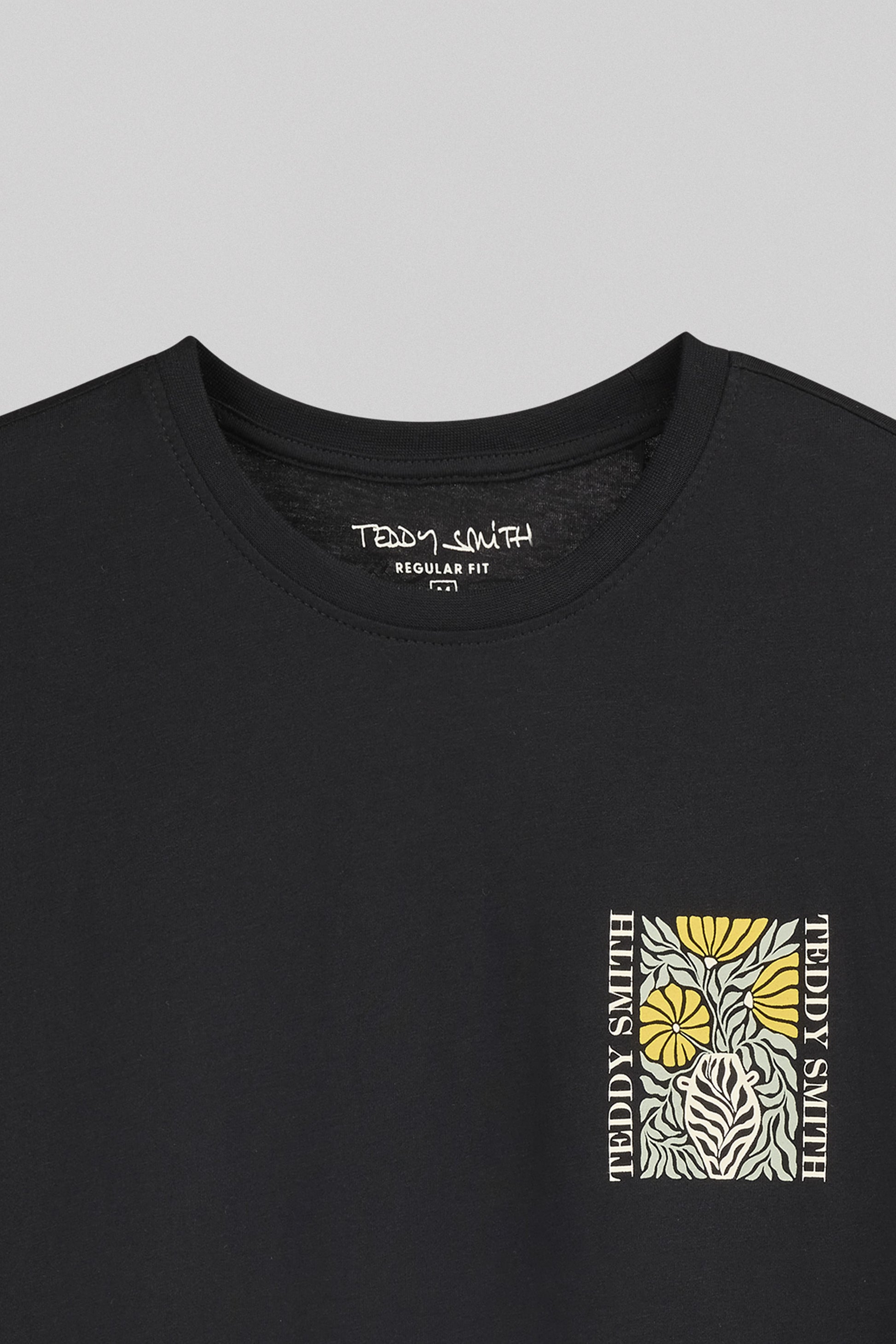 T-shirt T-PANORAMA MC CHARBON - Teddy Smith